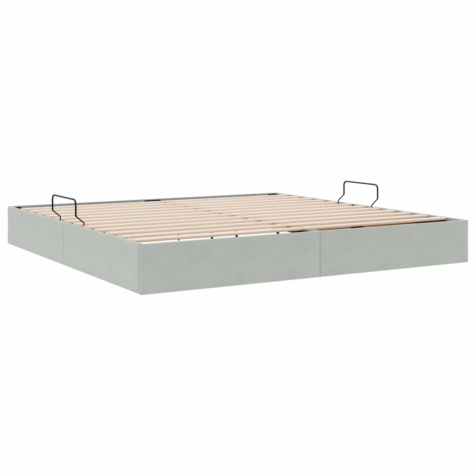 Otomanski krevet s pohranom Svjetlosiva 200 x 200 cm Baršun