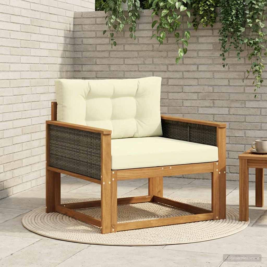 Srednja sofa za van Čvrsto drvo akacije Prirodna