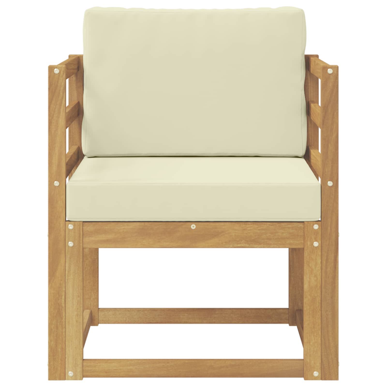 2 Komad Set vanjskih sofa Poliester Bijela i Krem