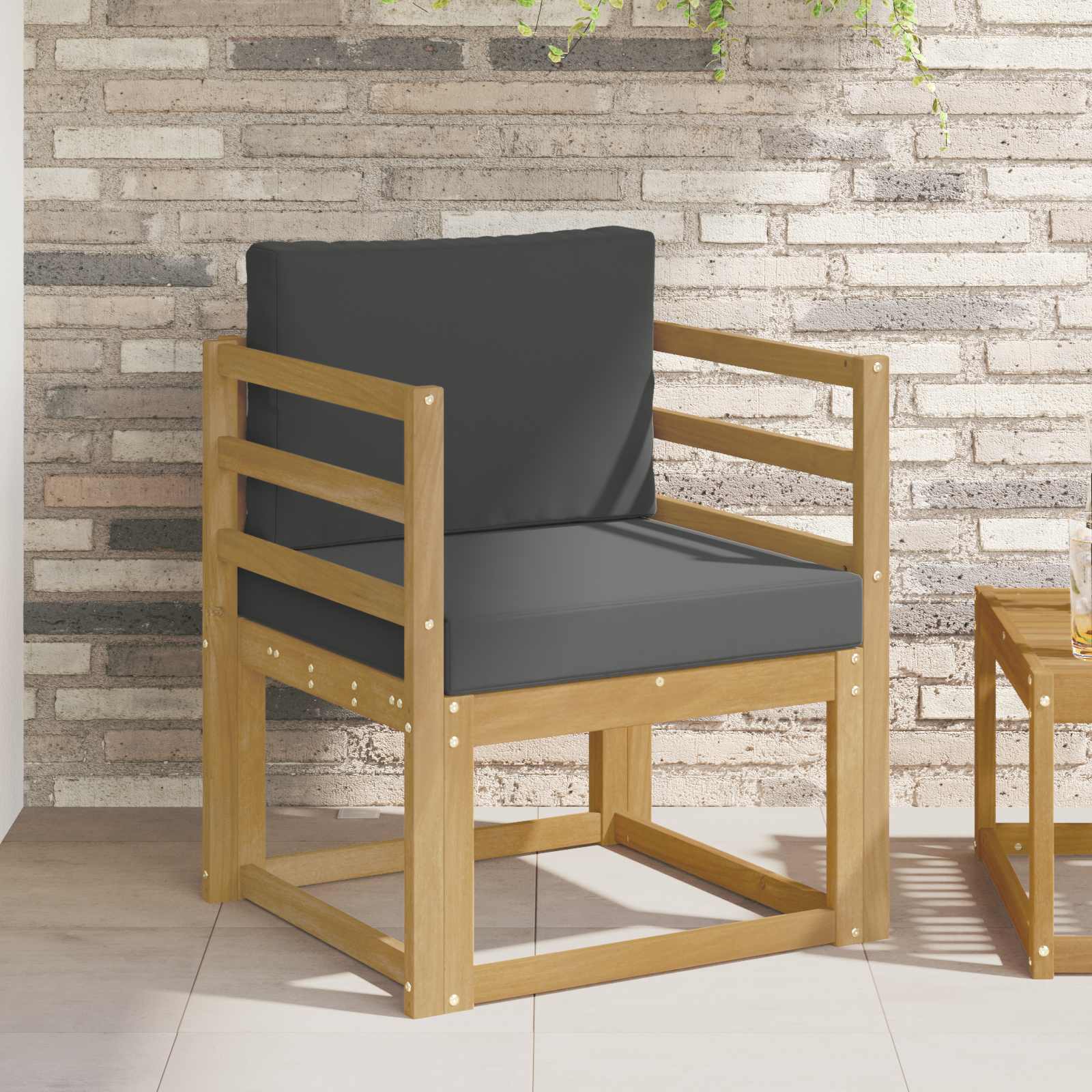 2 Komad Set vanjskih sofa Poliester Bijela i Antracit