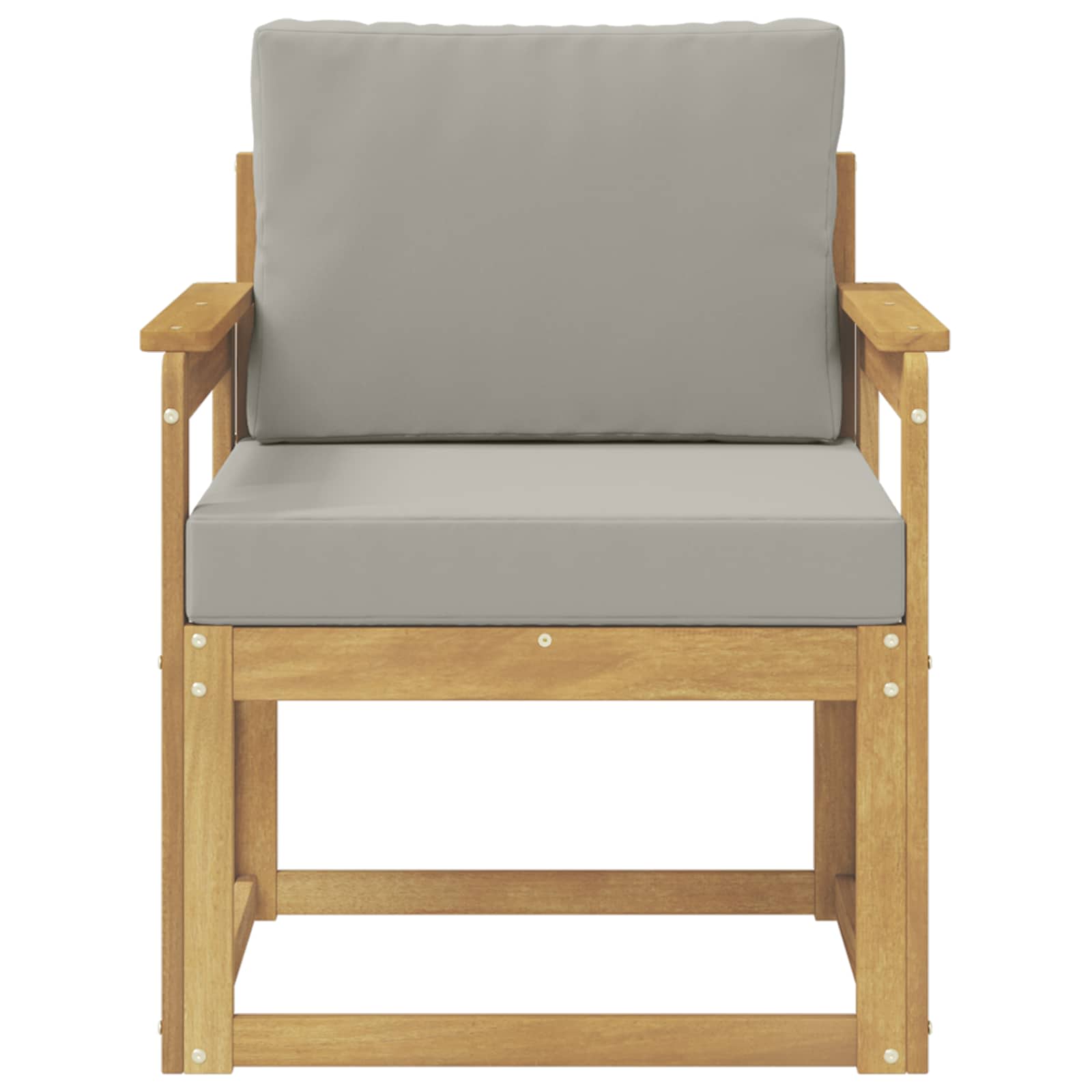2 Komad Set vanjskih sofa Poliester Bijela i svijetlosiva