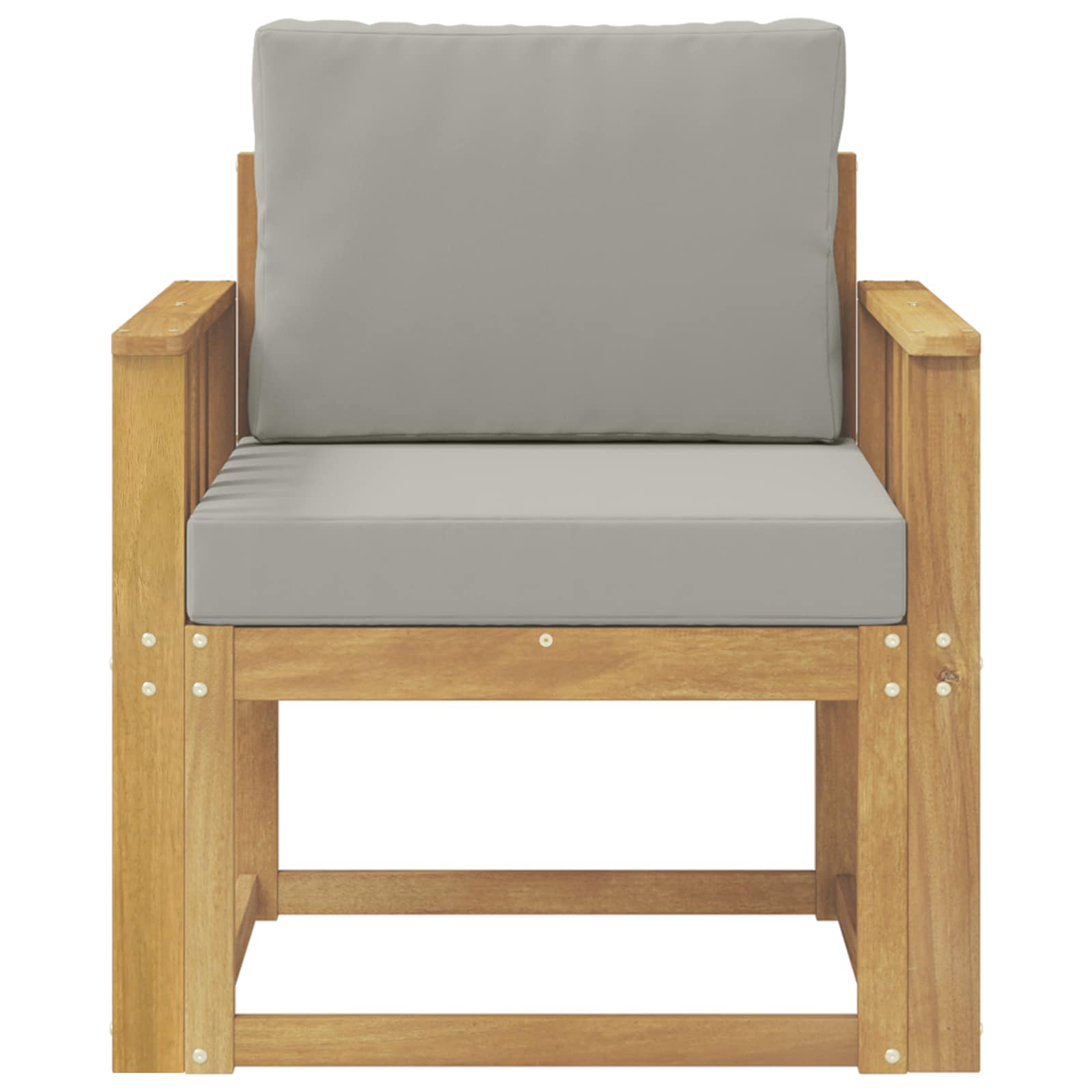 2 Komad Set vanjskih sofa Poliester Bijela i svijetlosiva