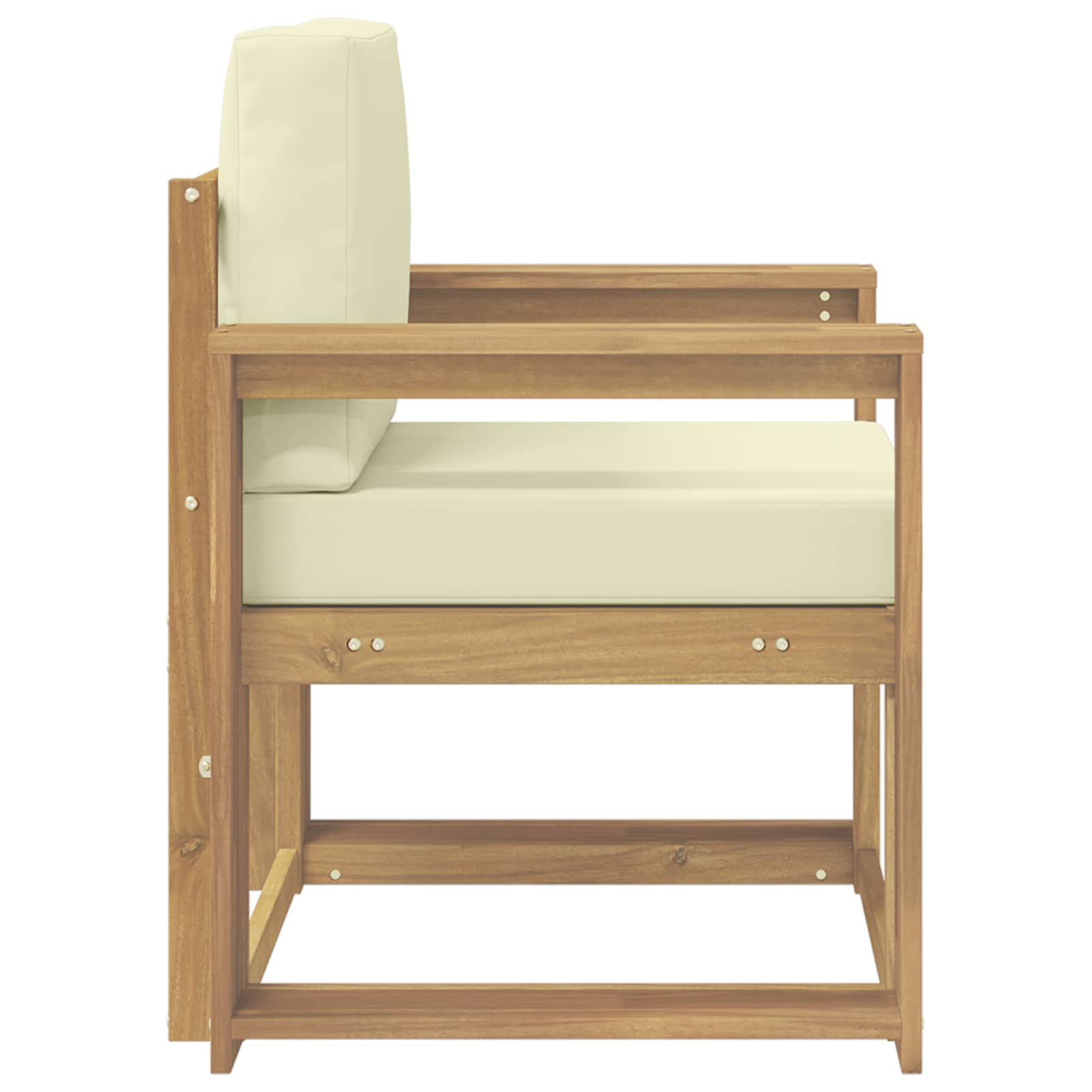 2 Komad Set vanjskih sofa Poliester Bijela i Krem