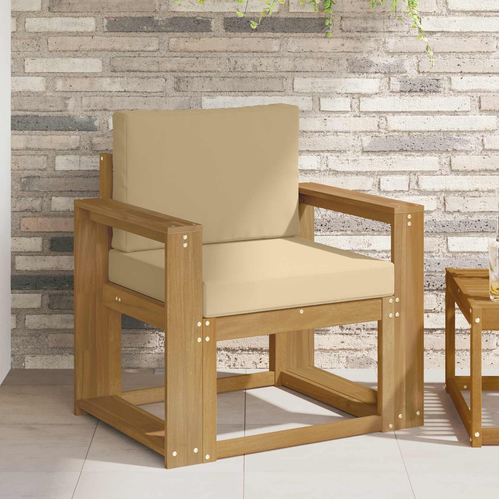 2 Komad Set vanjskih sofa Poliester Bijela i Bež