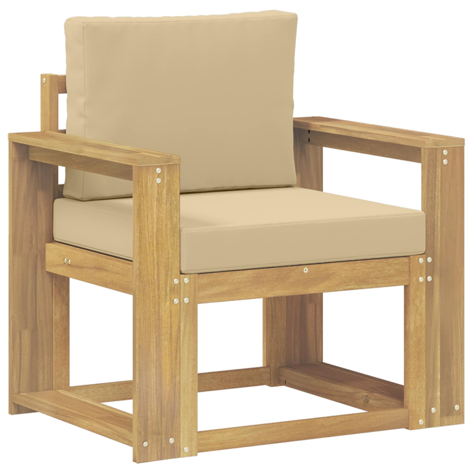 2 Komad Set vanjskih sofa Poliester Bijela i Bež
