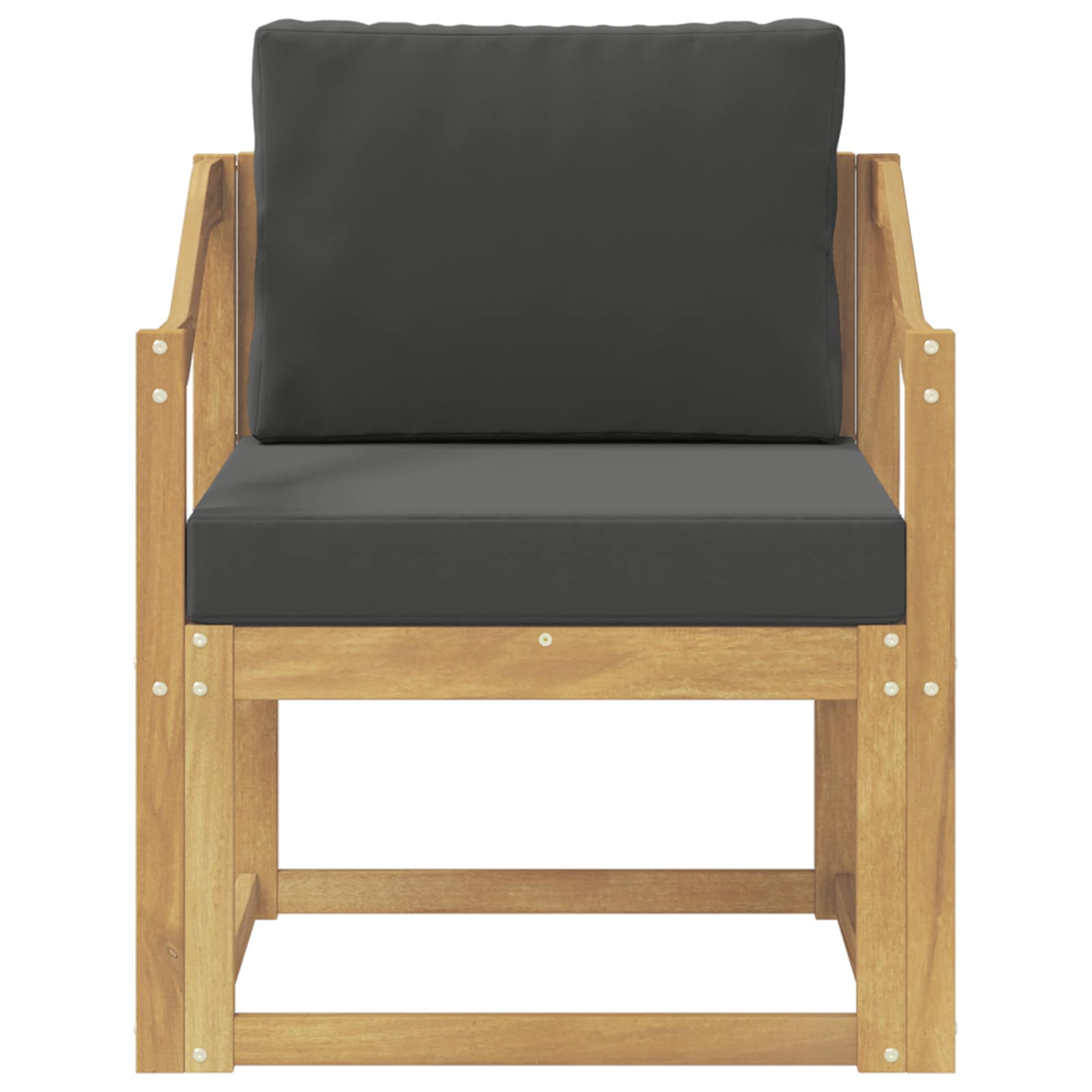 2 Komad Set vanjskih sofa Poliester Bijela i Antracit
