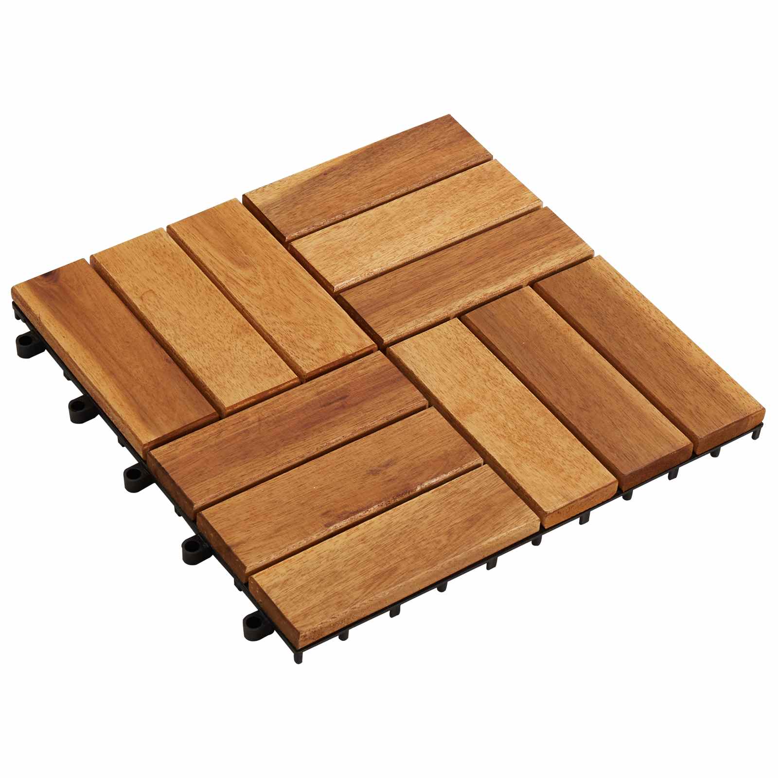 Pločice za decking 20 pcs Smeđa 30 x 30 cm Acacijsko drvo