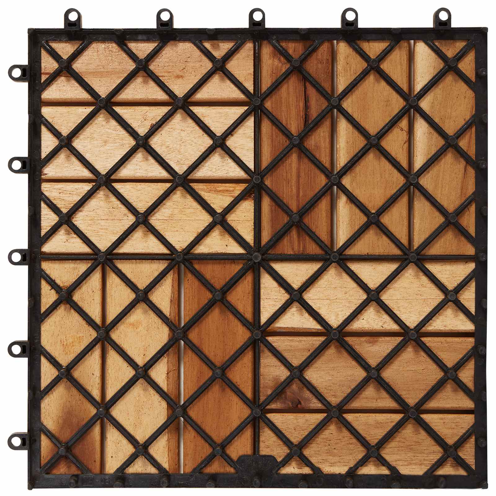 Pločice za decking 30 pcs Smeđa 30 x 30 cm Acacijsko drvo