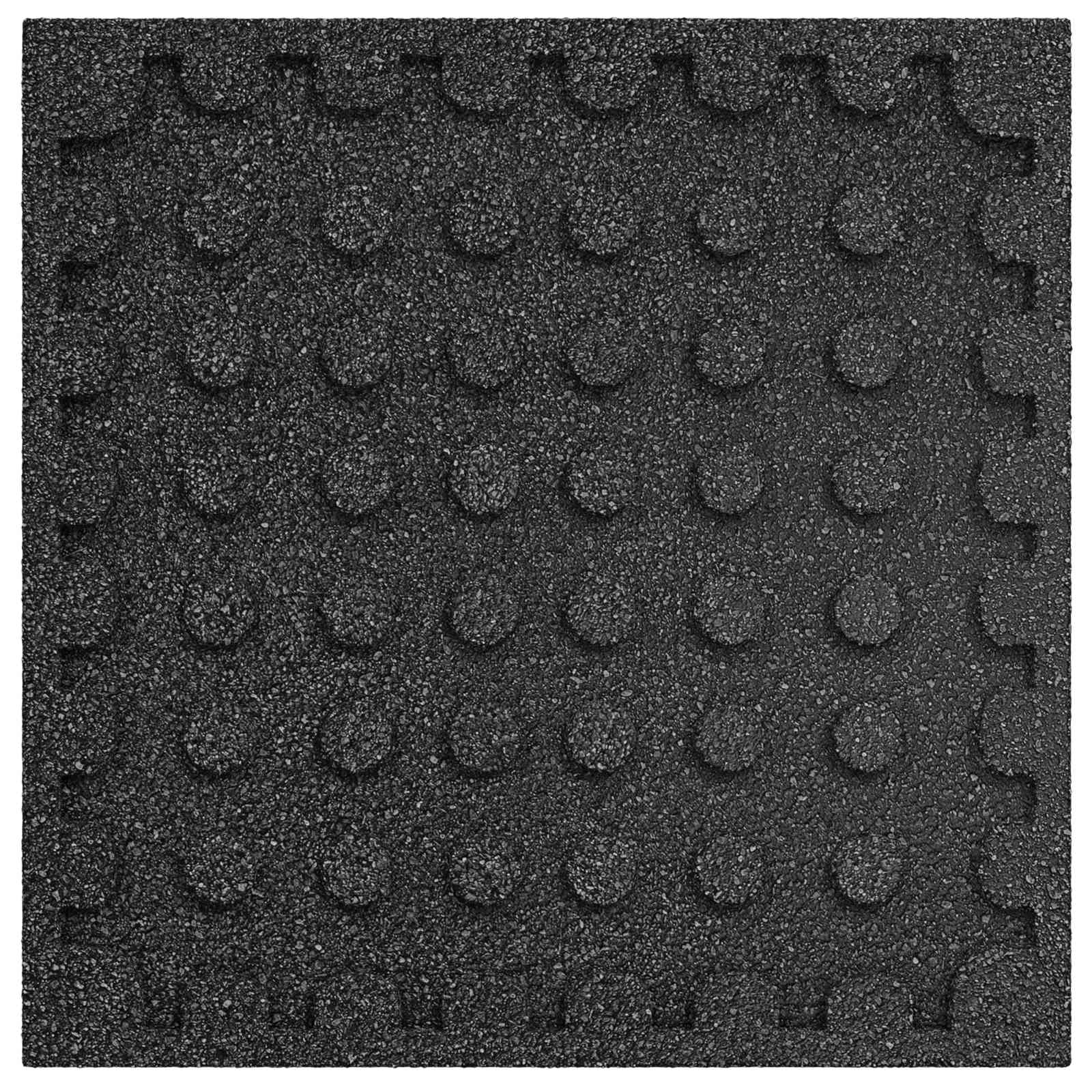Ploče za zaštitu od padova 18 pcs Crna 50 x 50 cm Guma