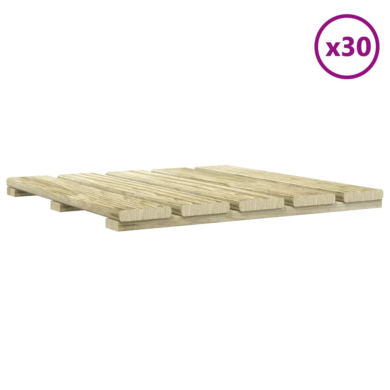 Pločice za decking 30 pcs Zelena 50 x 50 cm