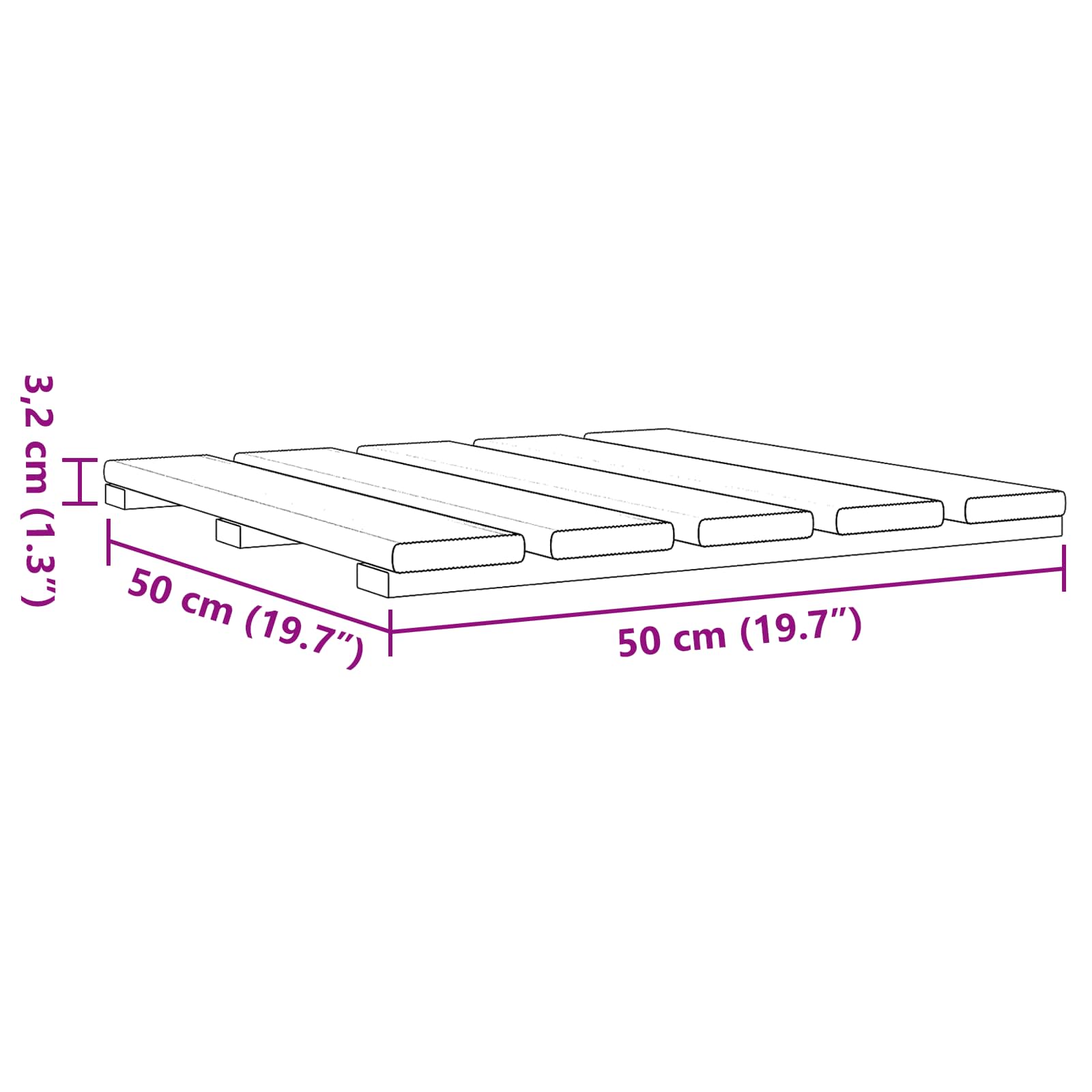 Pločice za decking 12 pcs Smeđa 50 x 50 cm