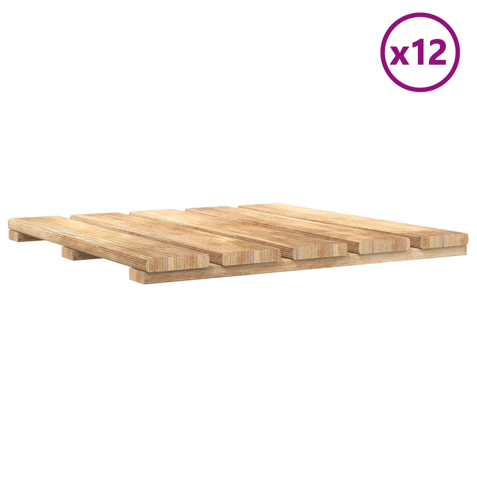 Pločice za decking 12 pcs Smeđa 50 x 50 cm