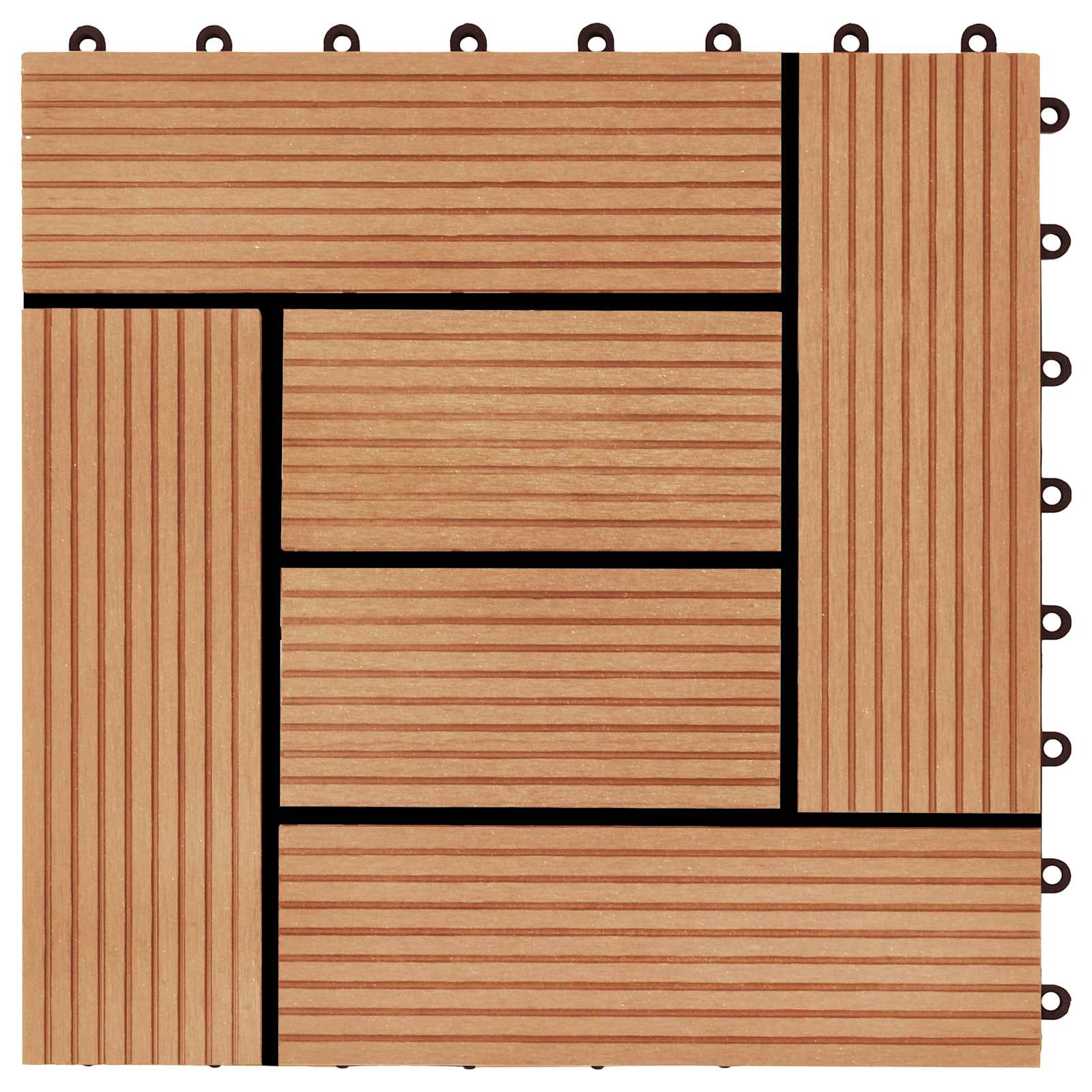 Pločice za decking 22 pcs Tikovina 30 x 30 cm