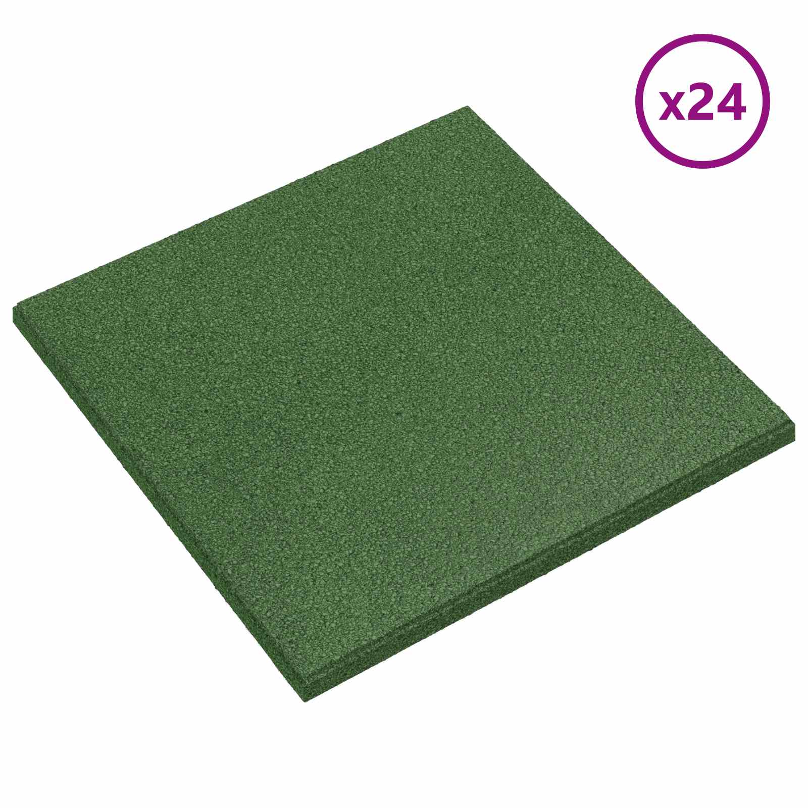 Ploče za zaštitu od padova 24 pcs Zelena 50 x 50 cm Guma