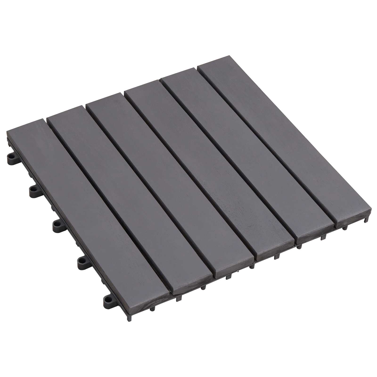 Pločice za decking 30 pcs Siva 30 x 30 cm Acacijsko drvo
