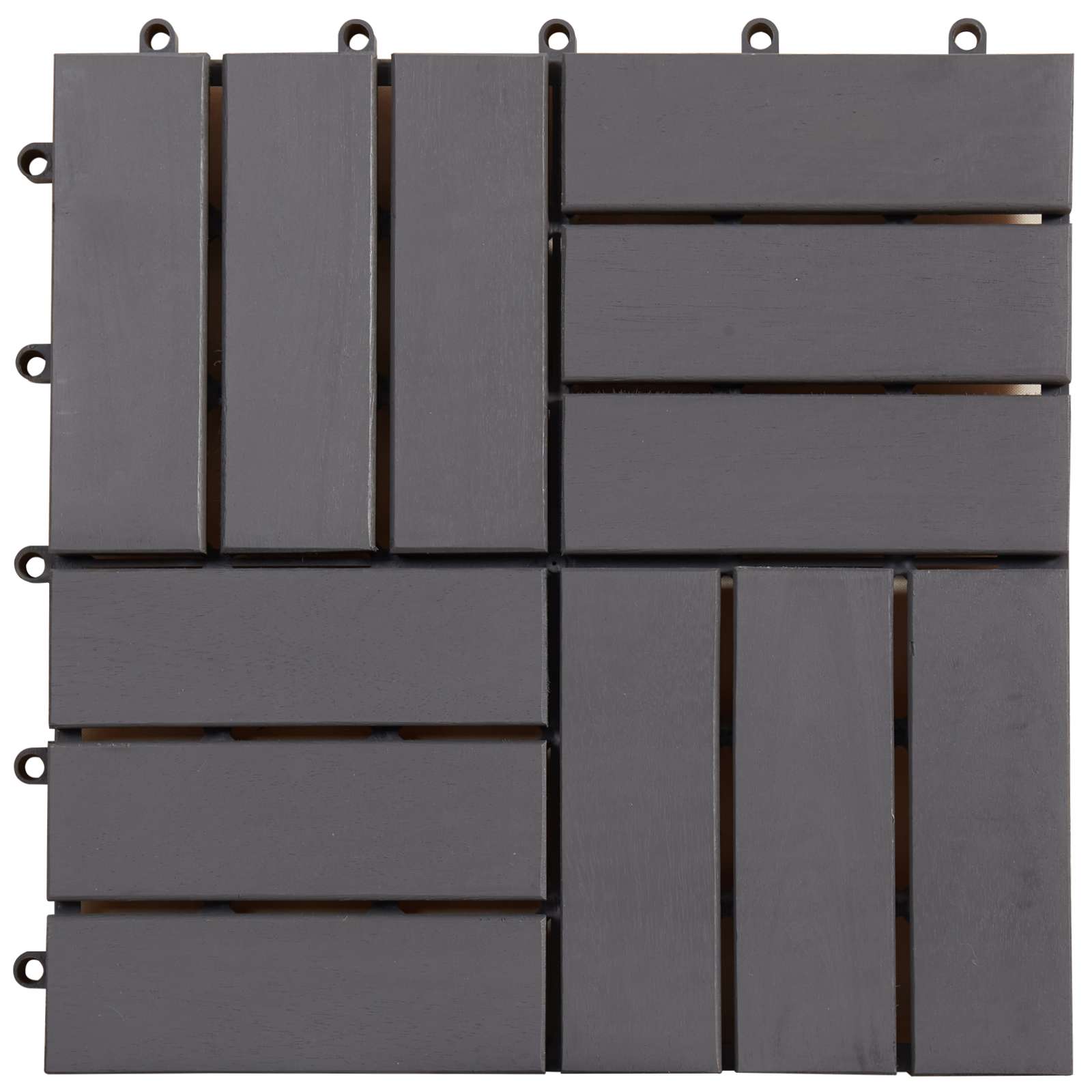 Pločice za decking 20 pcs Siva 30 x 30 cm Acacijsko drvo