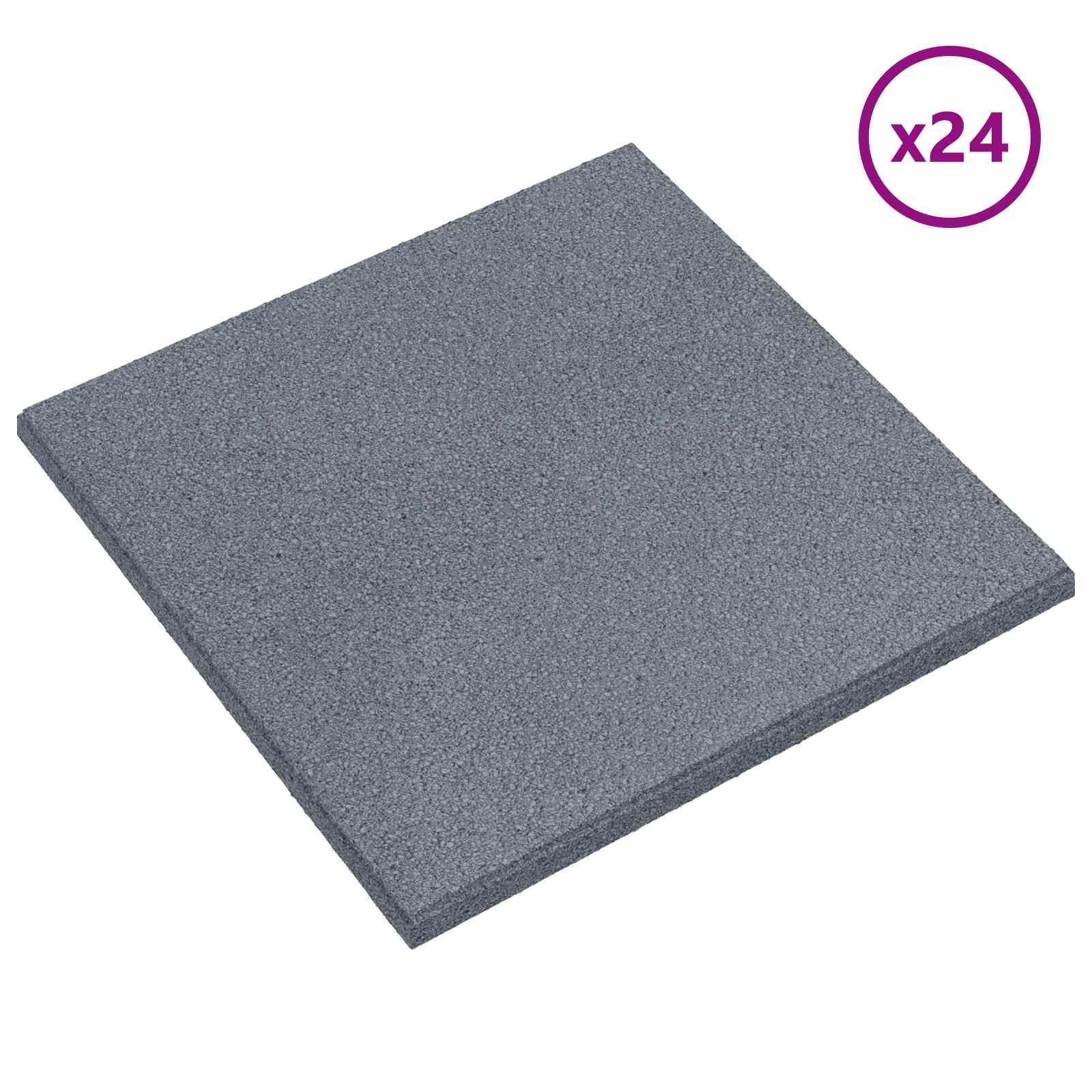 Ploče za zaštitu od padova 24 pcs Siva 50 x 50 cm Guma
