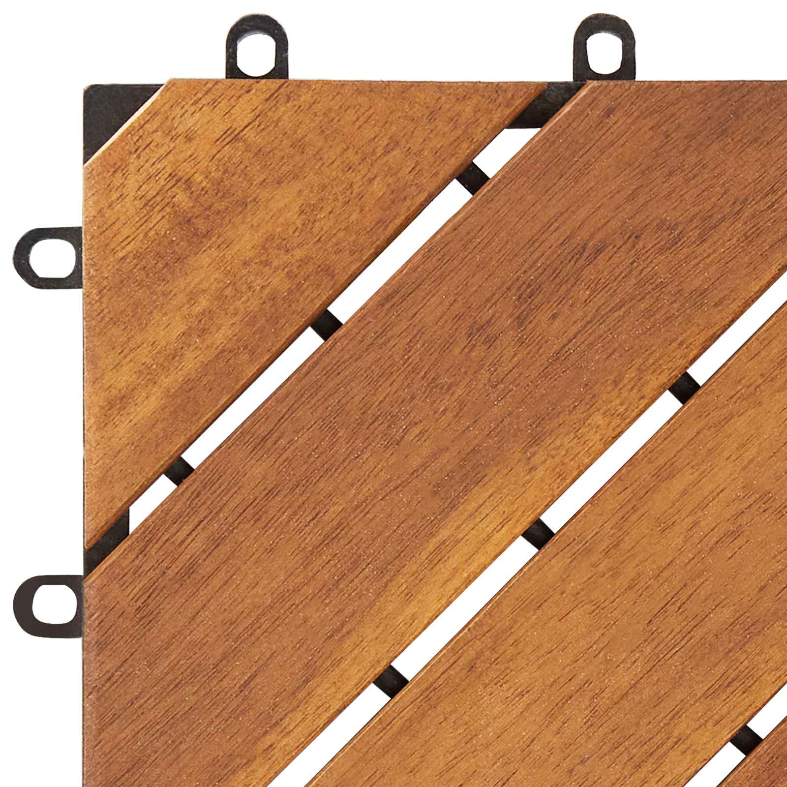 Pločice za decking 30 pcs Smeđa 30 x 30 cm Acacijsko drvo