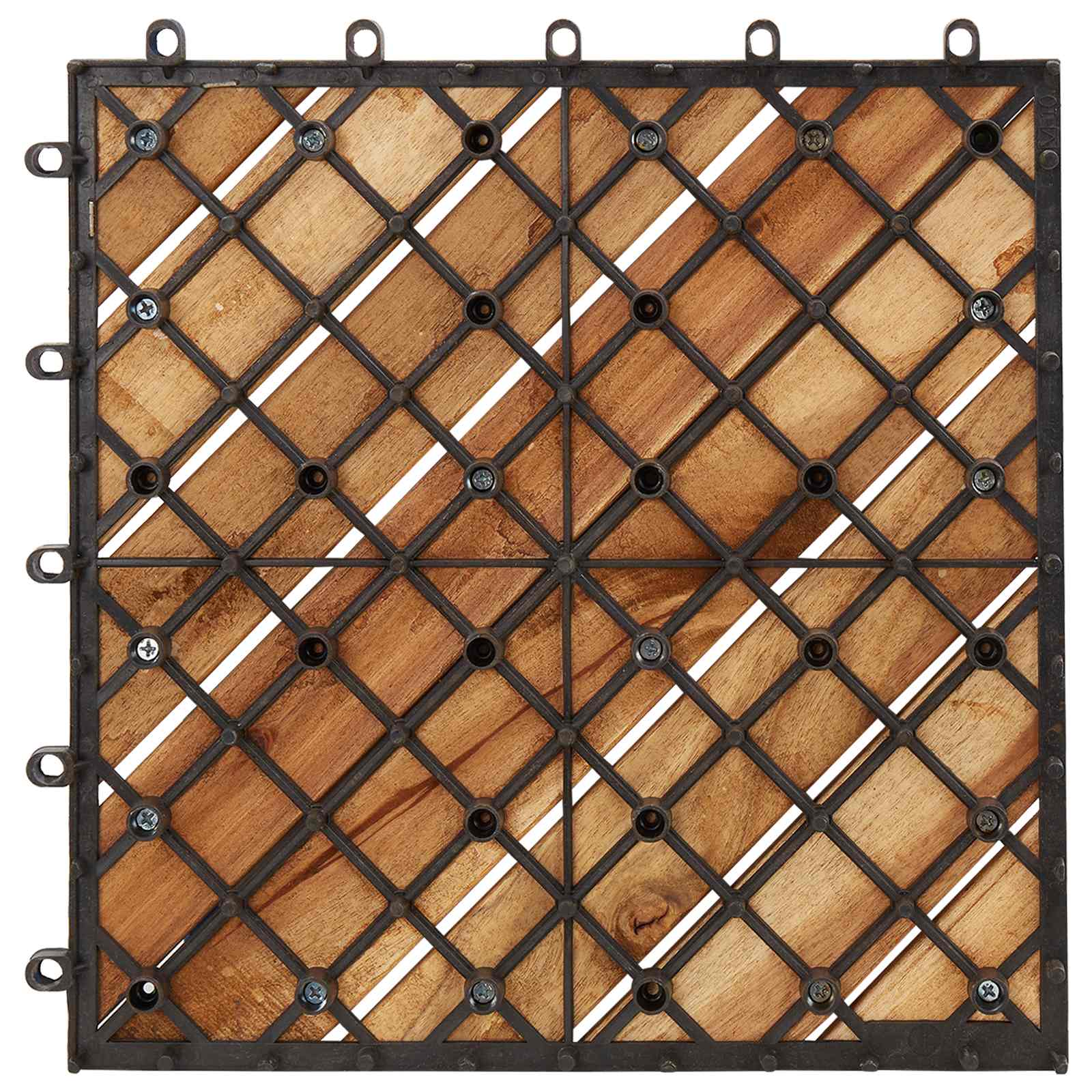 Pločice za decking 30 pcs Smeđa 30 x 30 cm Acacijsko drvo