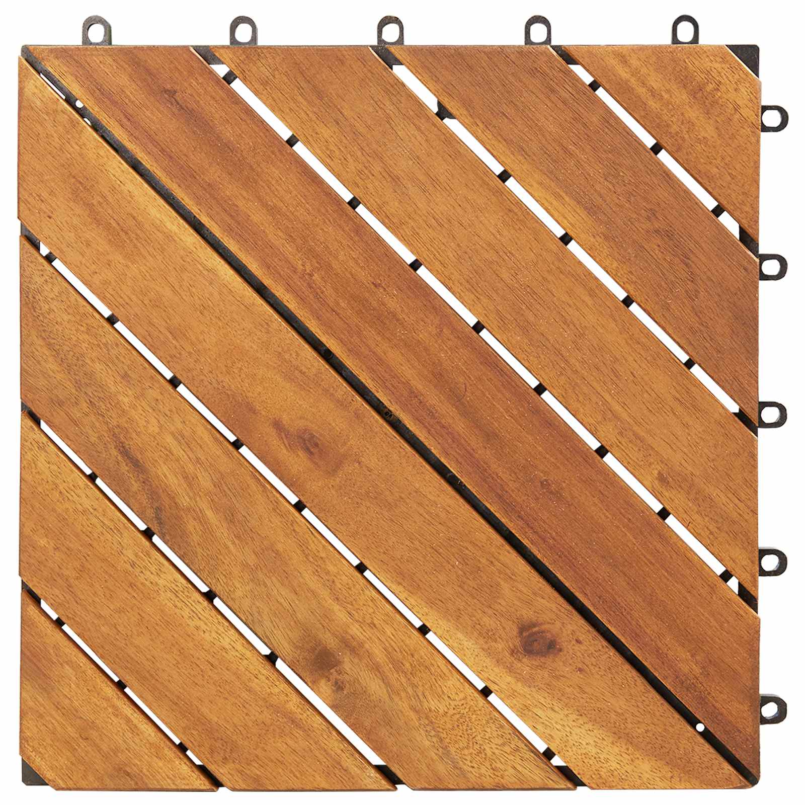 Pločice za decking 30 pcs Smeđa 30 x 30 cm Acacijsko drvo