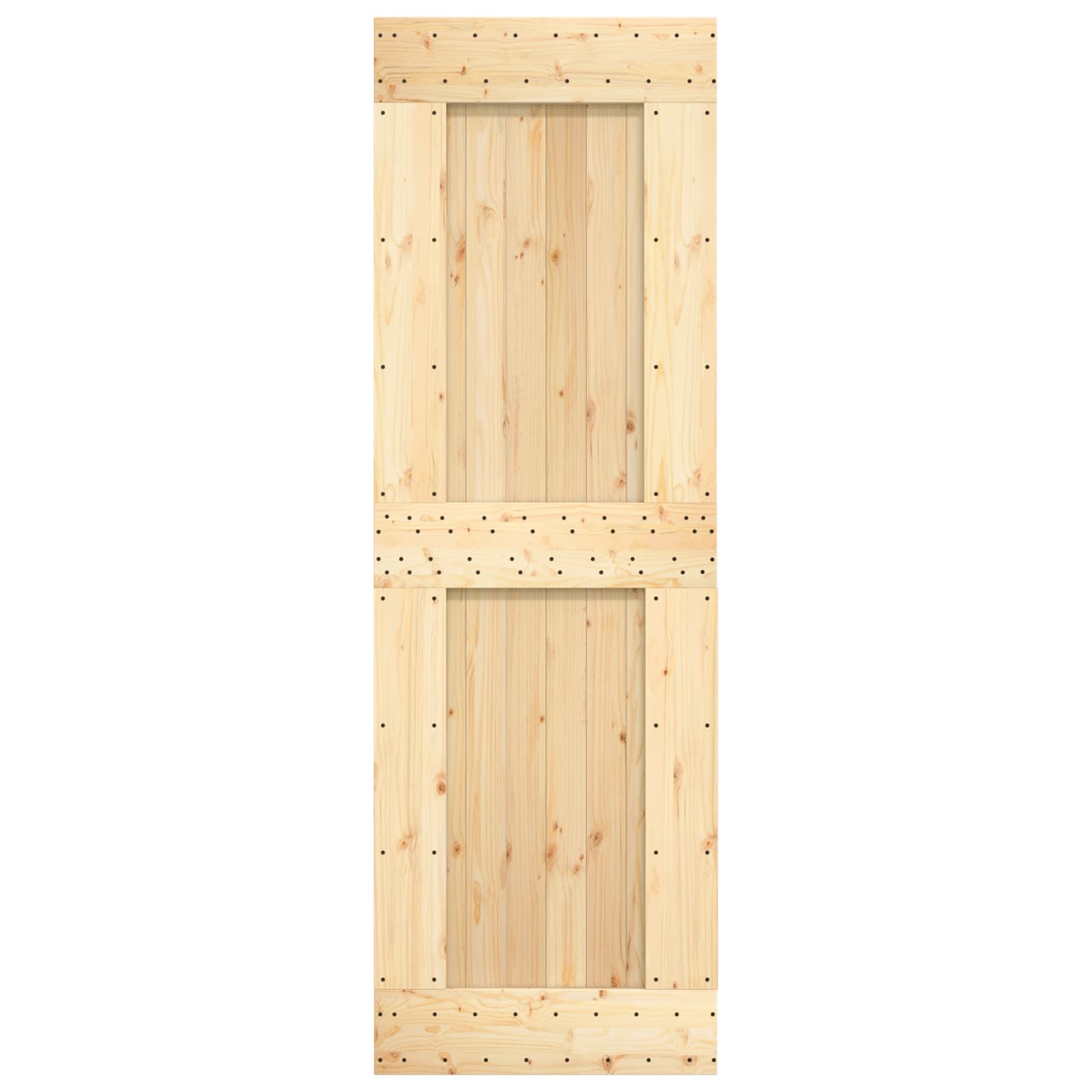 Klizna vrata Prirodna i bijela 70 x 210 cm Čvrsta borovina