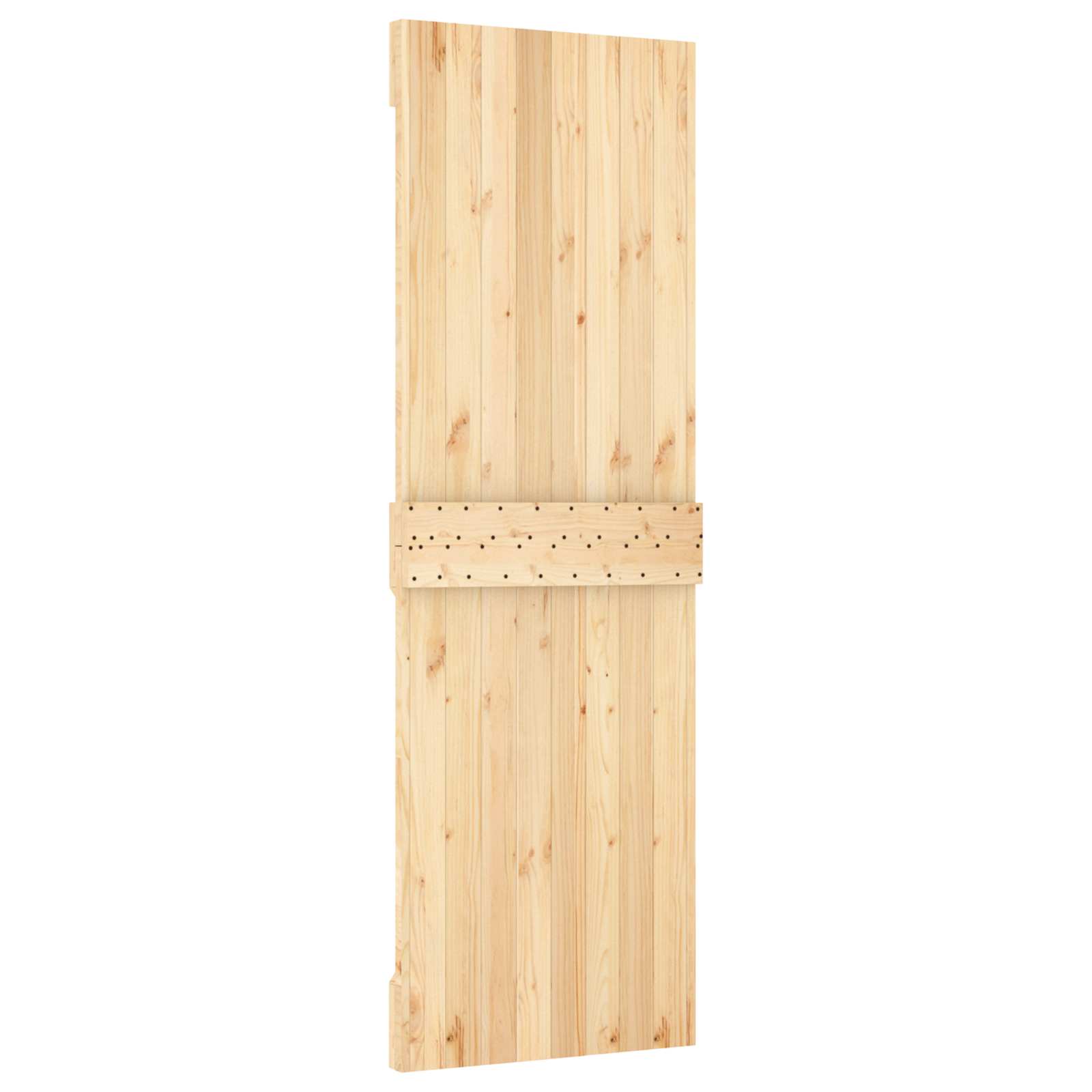 Klizna vrata Prirodna i bijela 70 x 210 cm Čvrsta borovina