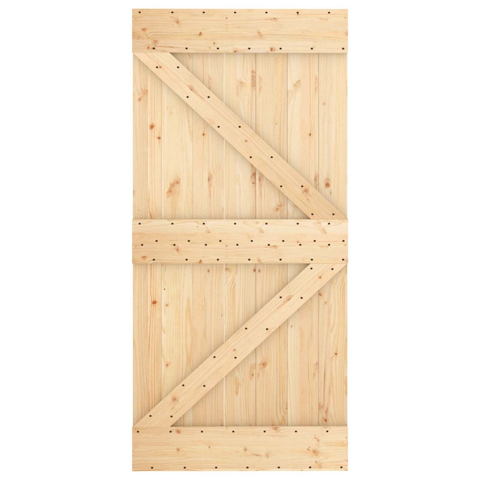 Klizna vrata Prirodna i bijela 100 x 210 cm Masivna borovina