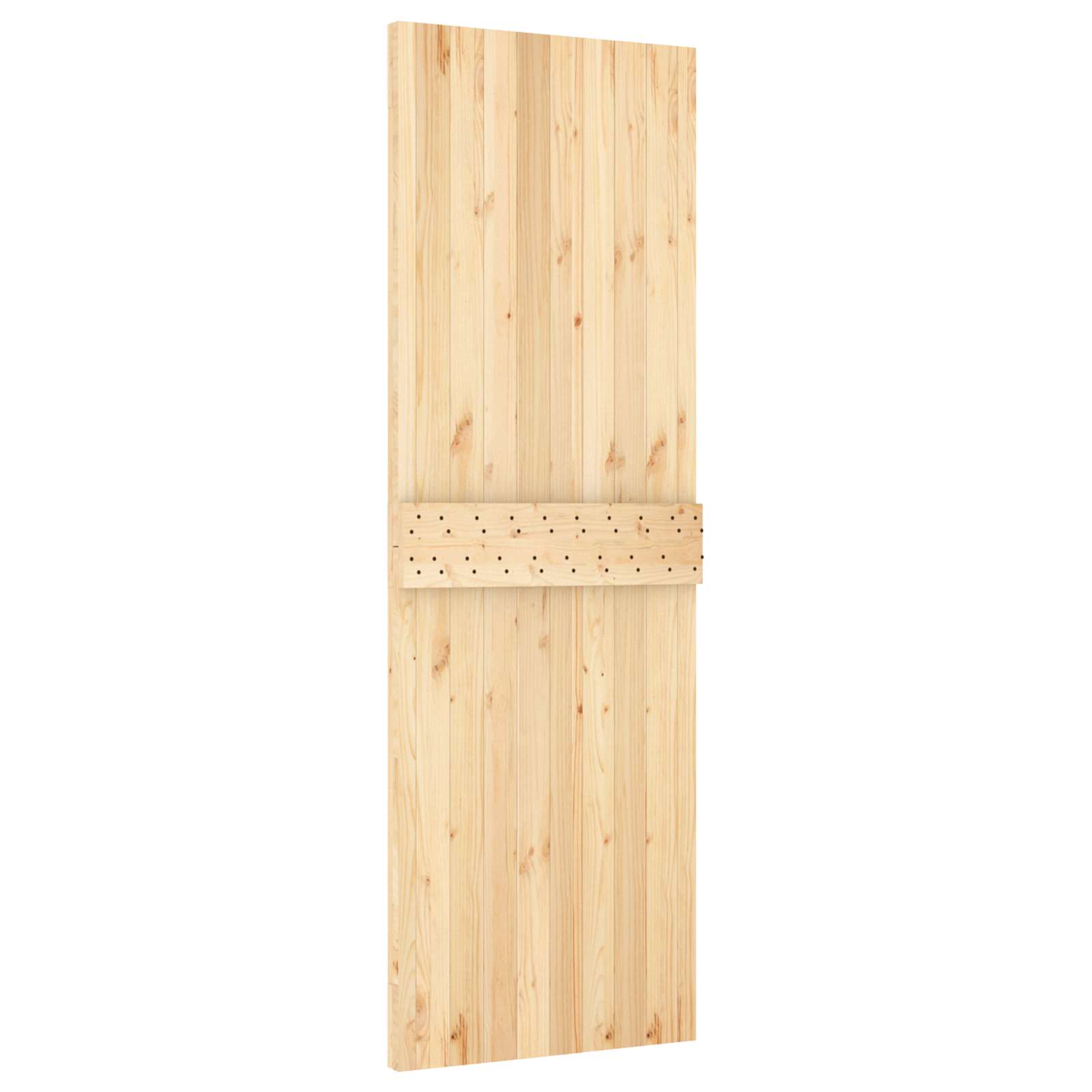 Klizna vrata Prirodna i bijela 70 x 210 cm Čvrsta borovina