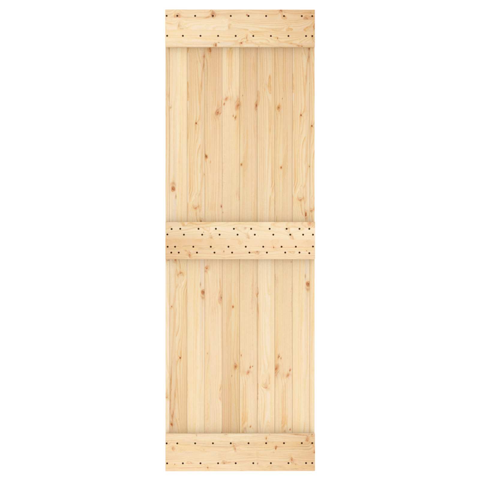 Klizna vrata Prirodna i bijela 70 x 210 cm Čvrsta borovina