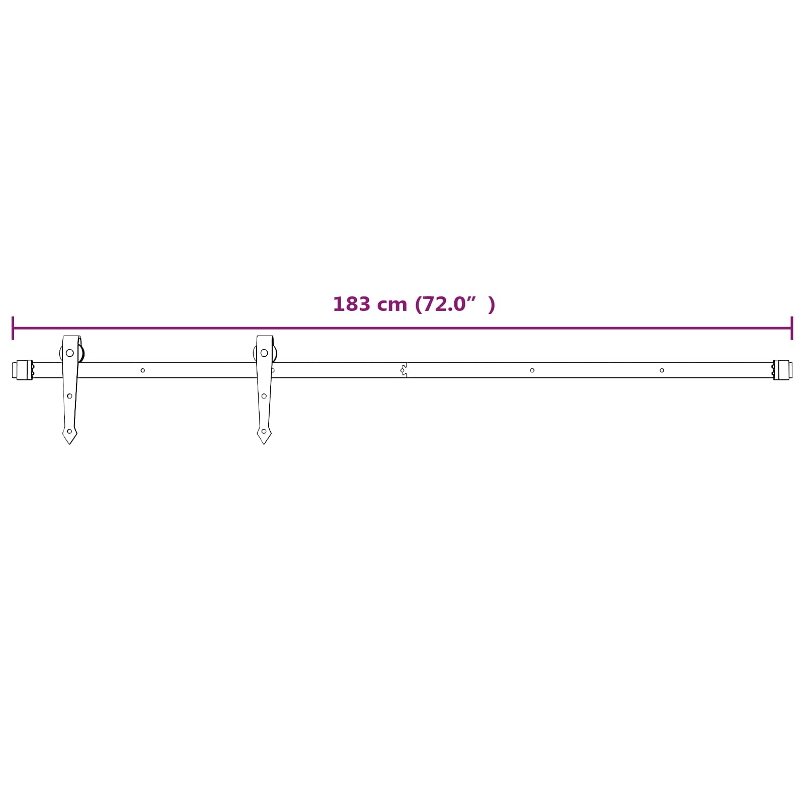 Klizna vrata Prirodna i bijela 80 x 210 cm Čvrsta borovina
