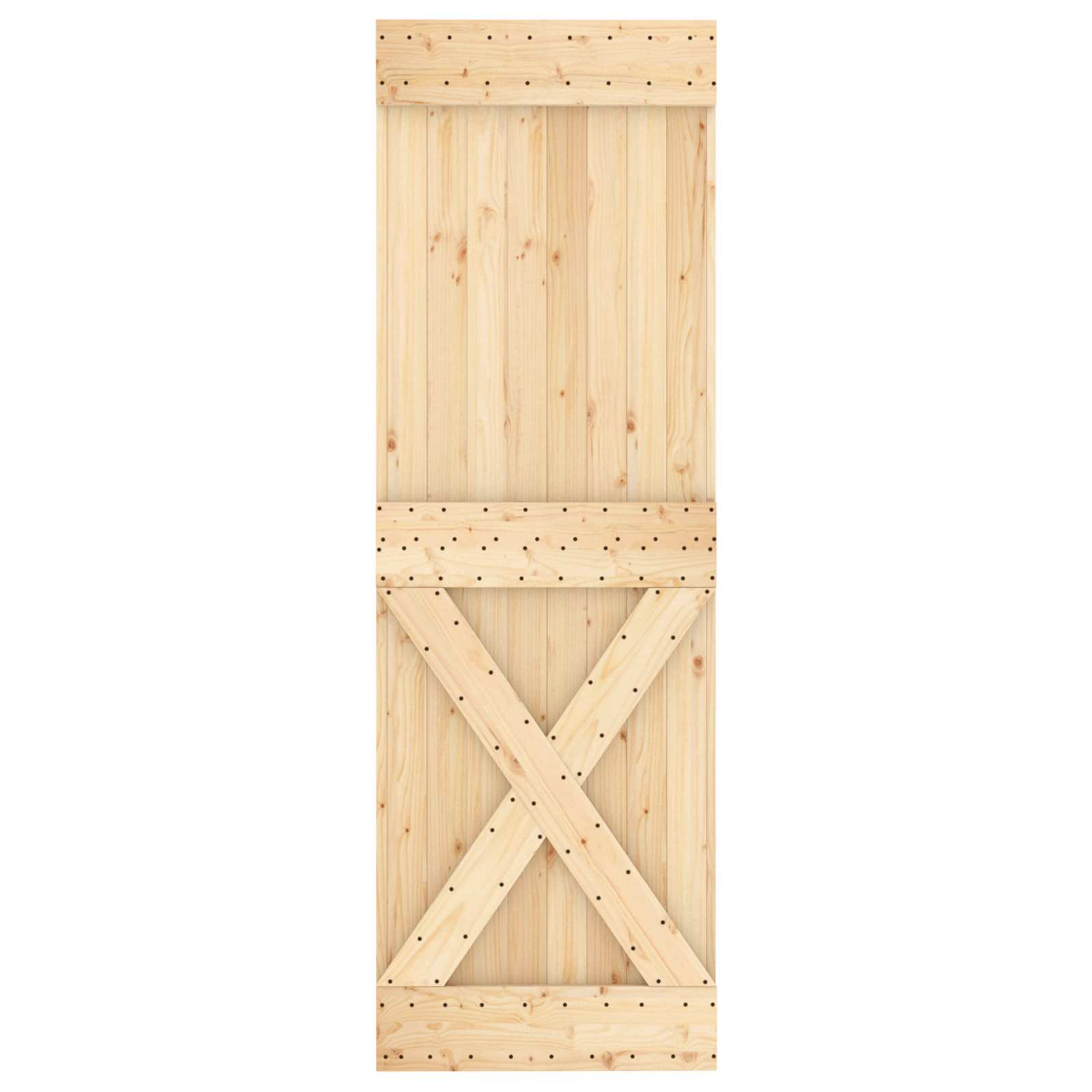 Klizna vrata Prirodna i bijela 80 x 210 cm Masivna borovina