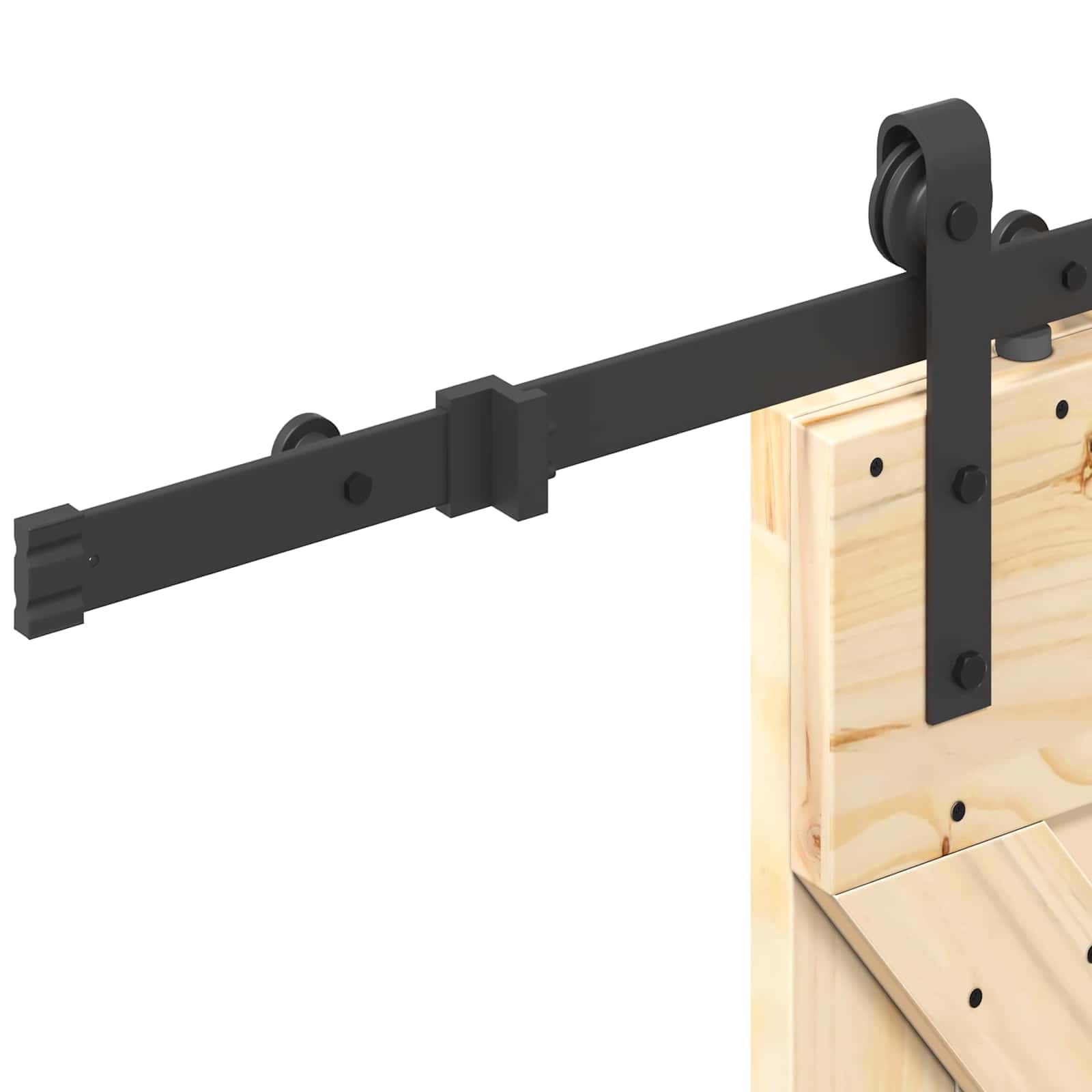 Klizna vrata NARVIK Prirodna i crna 70 x 210 cm (152,5 cm)