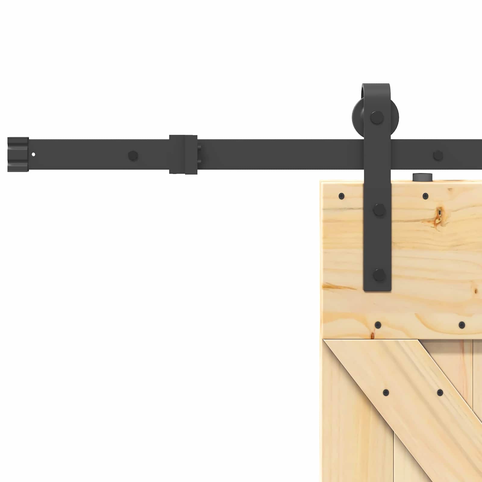 Klizna vrata NARVIK Prirodna i crna 85 x 210 cm (152,5 cm)