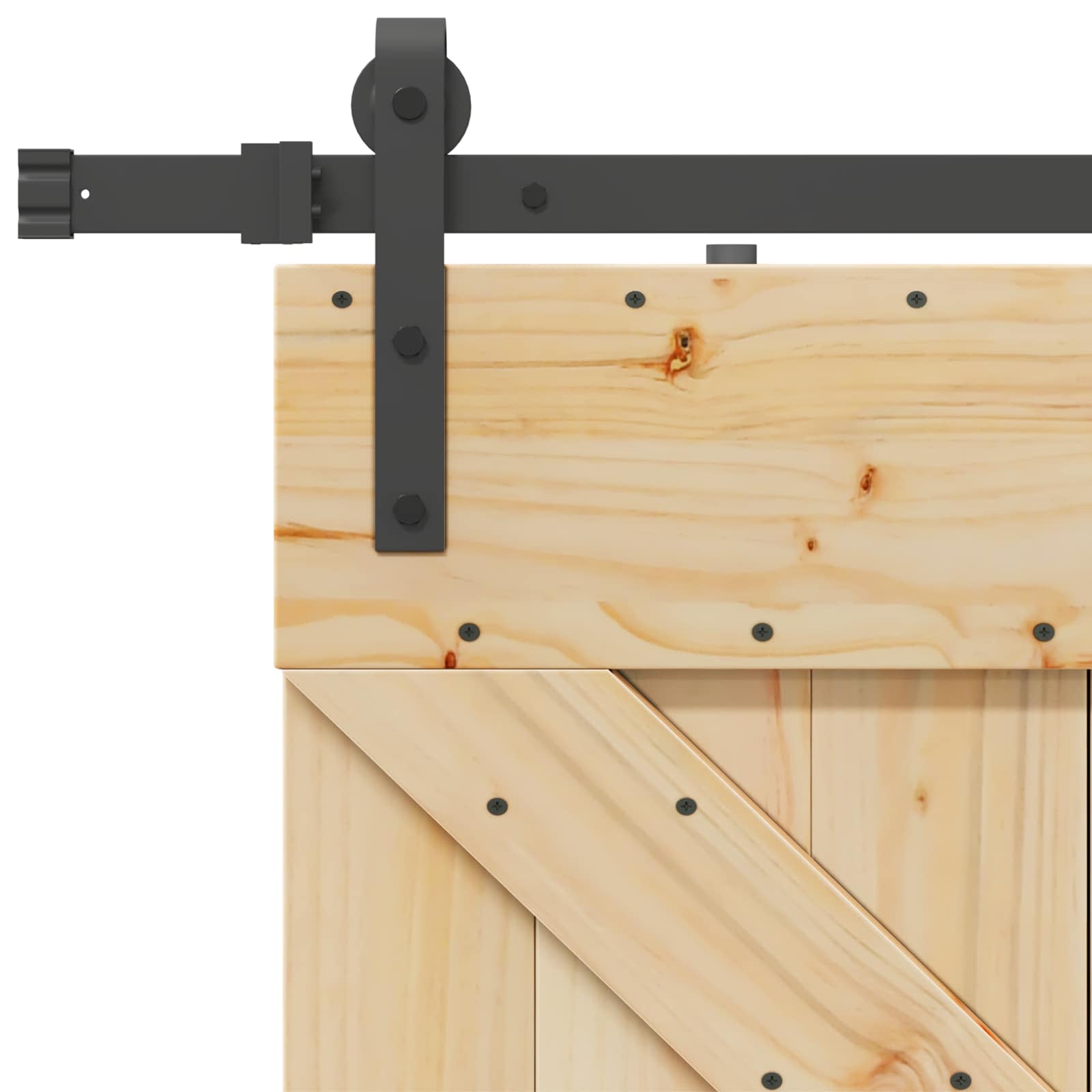 Klizna vrata NARVIK Prirodna i crna 80 x 210 cm (213,5 cm)
