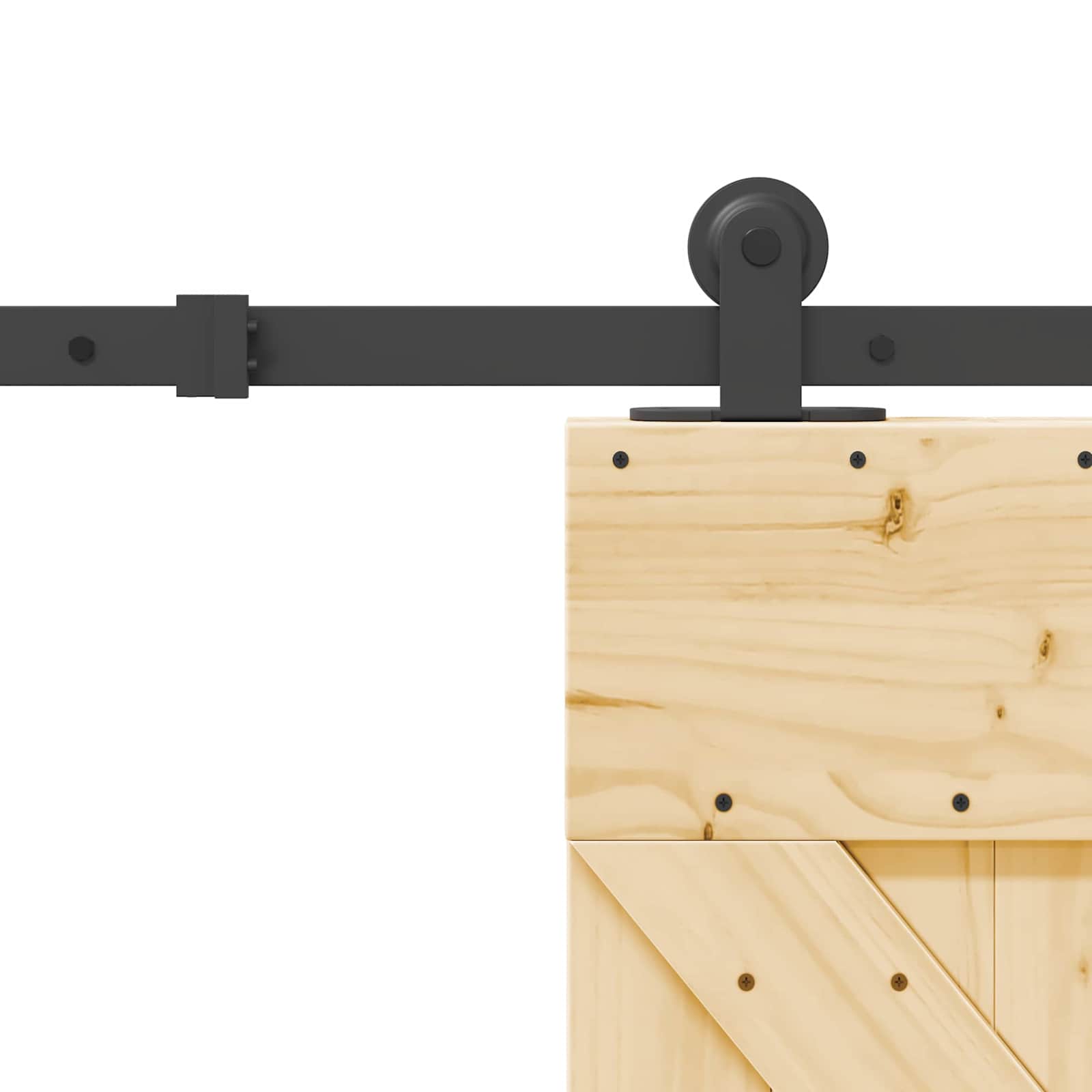 Klizna vrata NARVIK Prirodna i crna 95 x 210 cm (213,5 cm)