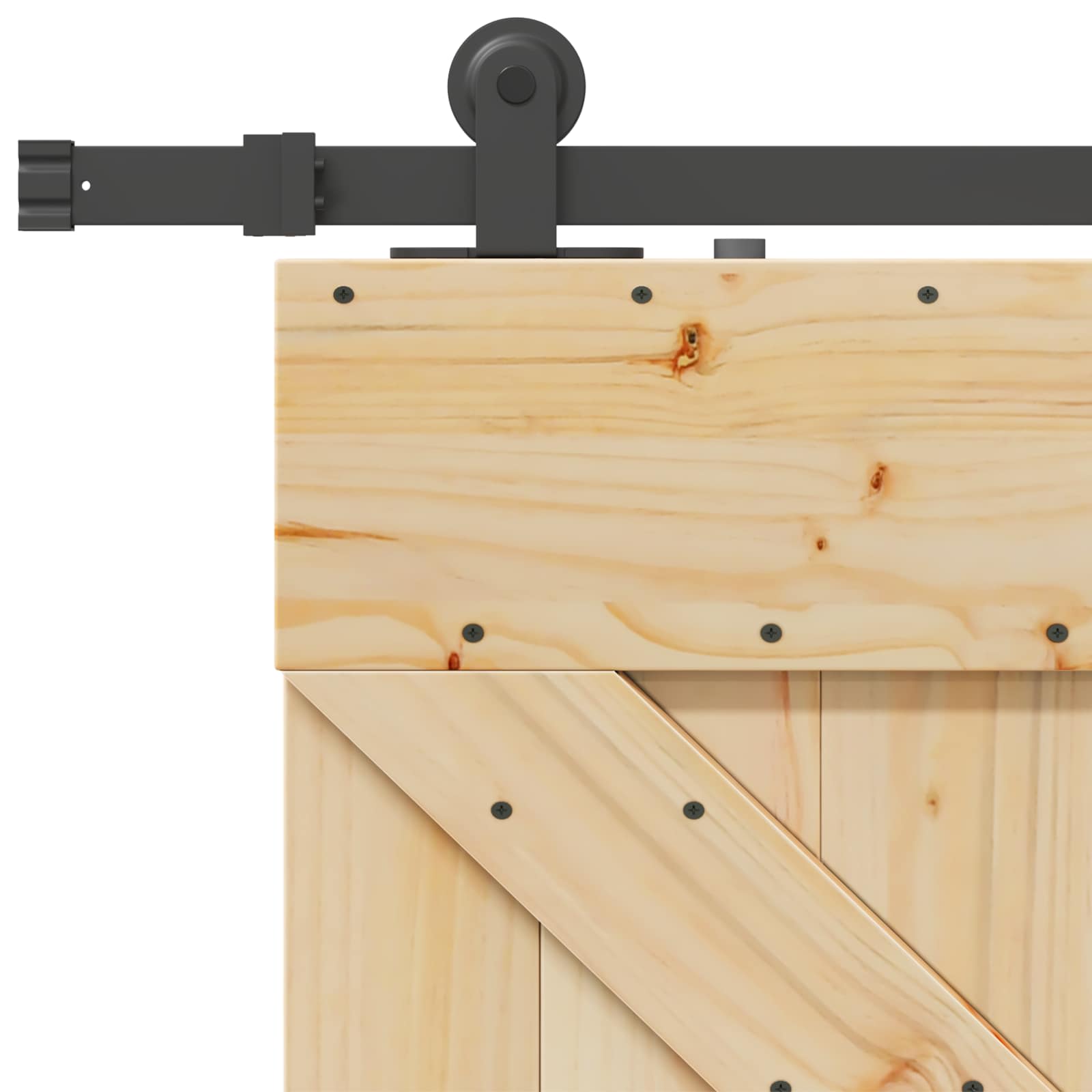 Klizna vrata NARVIK Prirodna i crna 100 x 210 cm (213,5 cm)