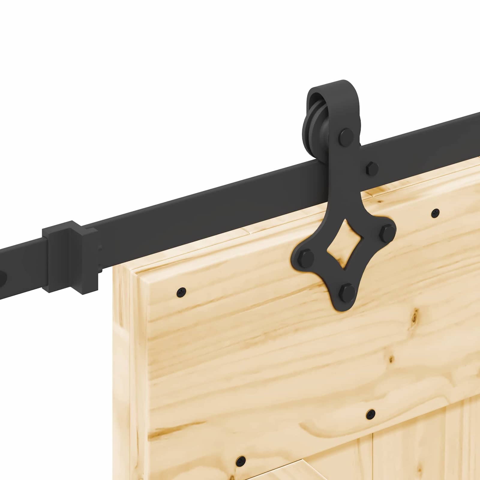 Klizna vrata NARVIK Prirodna i crna 70 x 210 cm (152,5 cm)