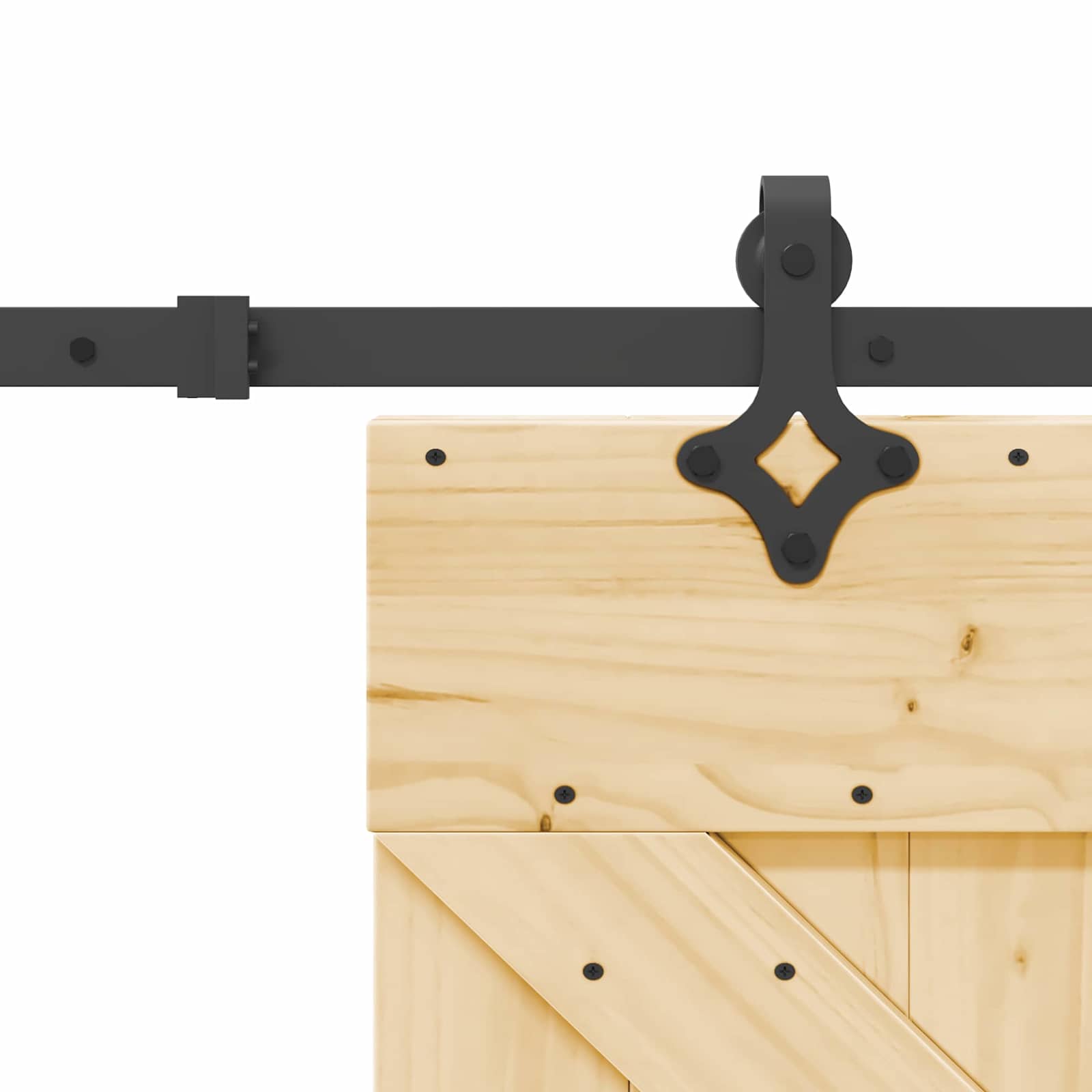 Klizna vrata NARVIK Prirodna i crna 70 x 210 cm (152,5 cm)