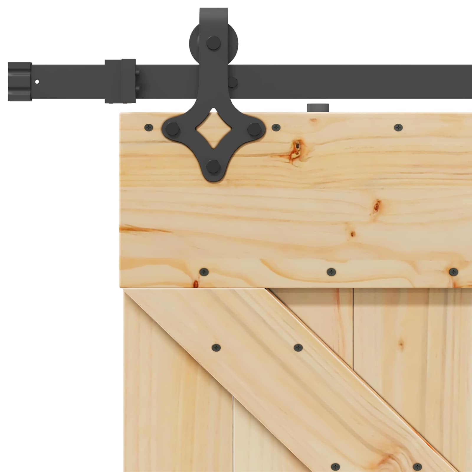 Klizna vrata NARVIK Prirodna i crna 100 x 210 cm (213,5 cm)