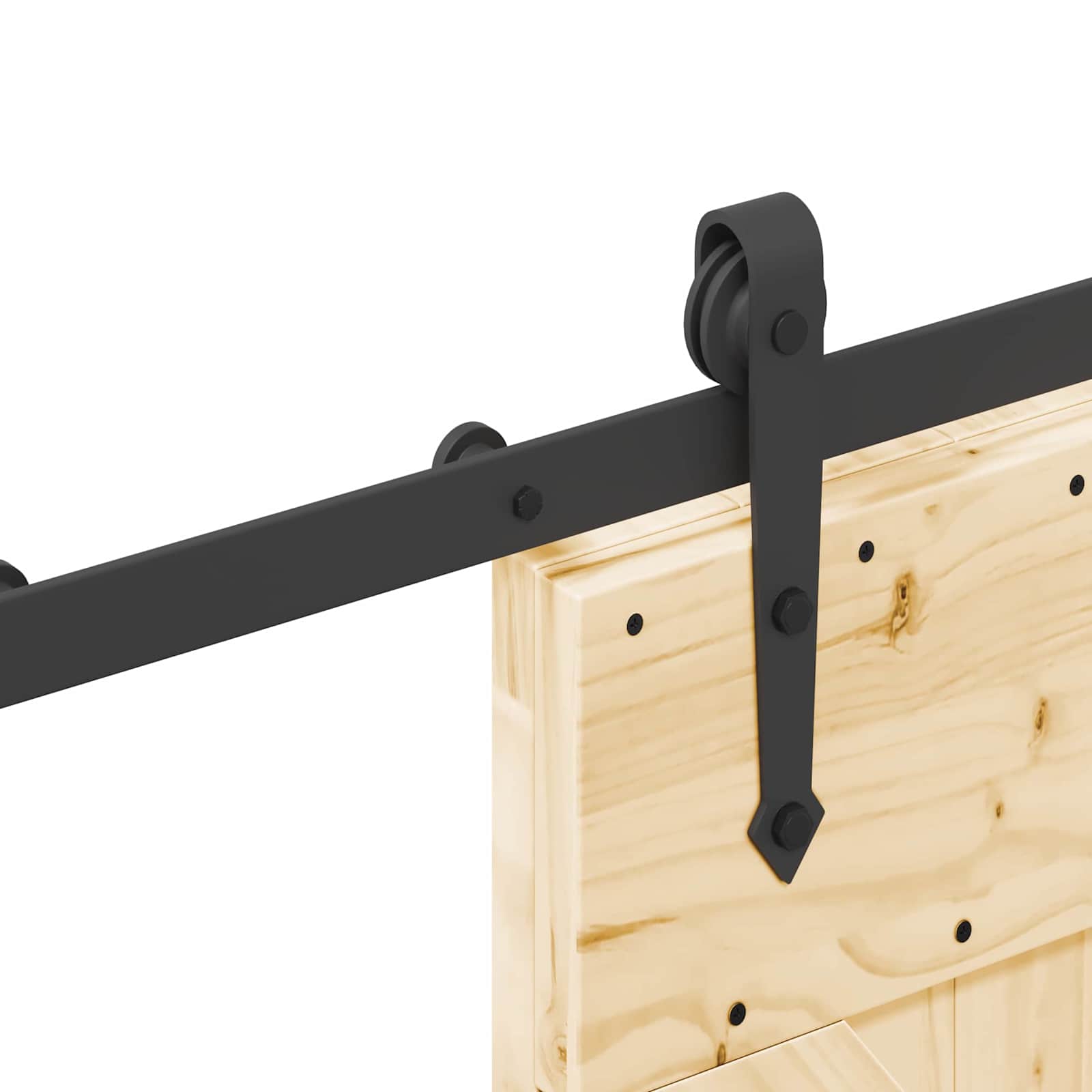 Klizna vrata NARVIK Prirodna i crna 85 x 210 cm (213,5 cm)
