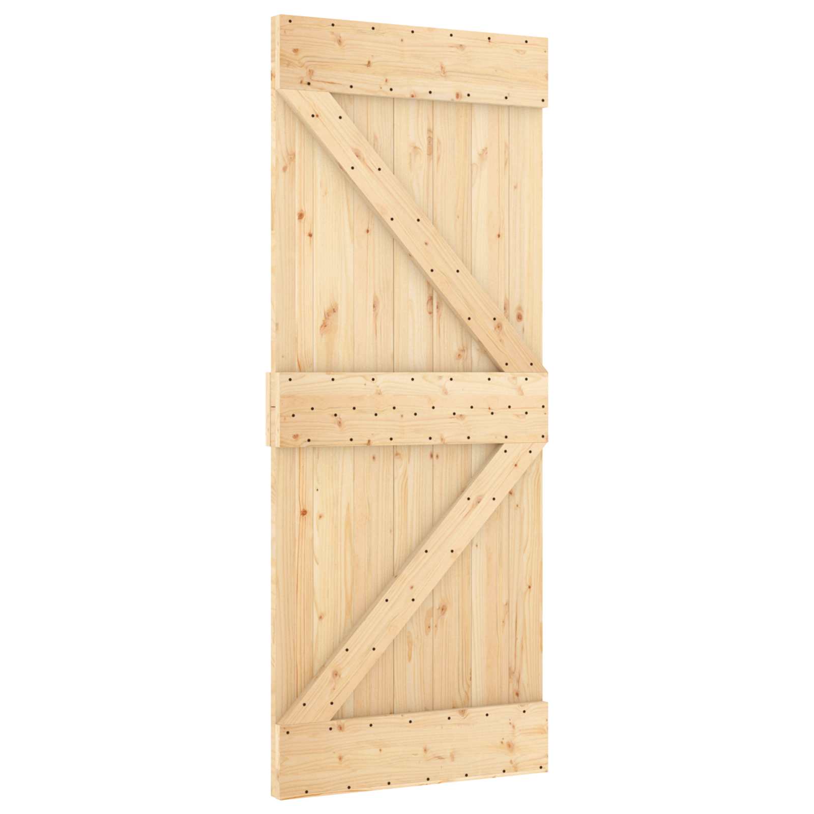 Klizna vrata NARVIK Prirodna i crna 85 x 210 cm (213,5 cm)
