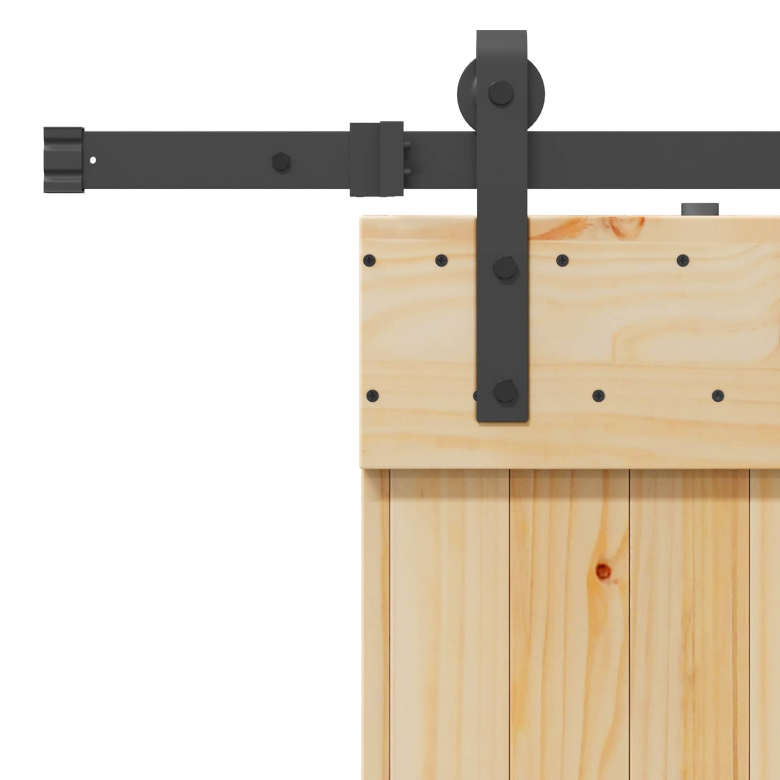 Klizna vrata NARVIK Prirodna i crna 70 x 210 cm (152,5 cm)