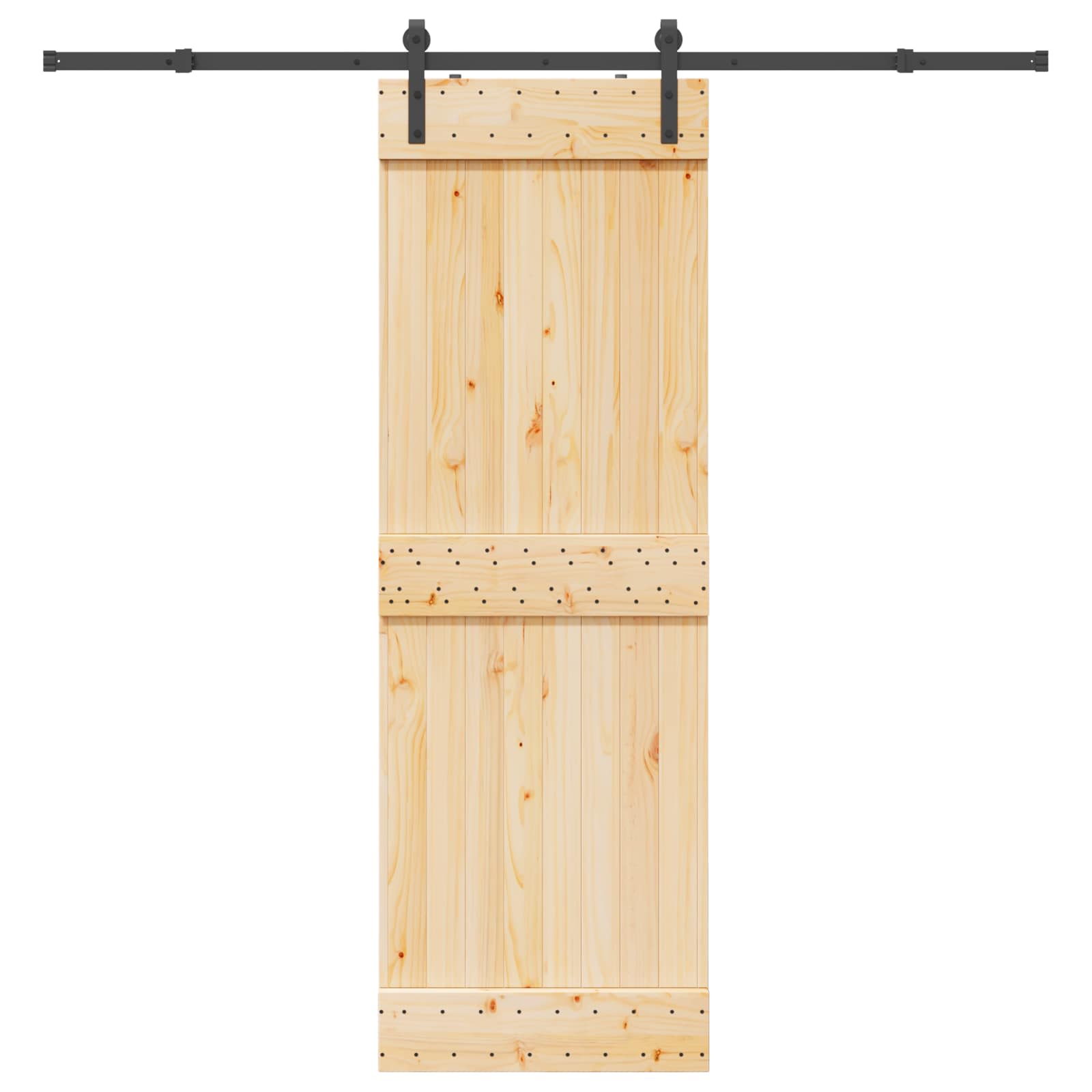 Klizna vrata NARVIK Prirodna i crna 70 x 210 cm (213,5 cm)