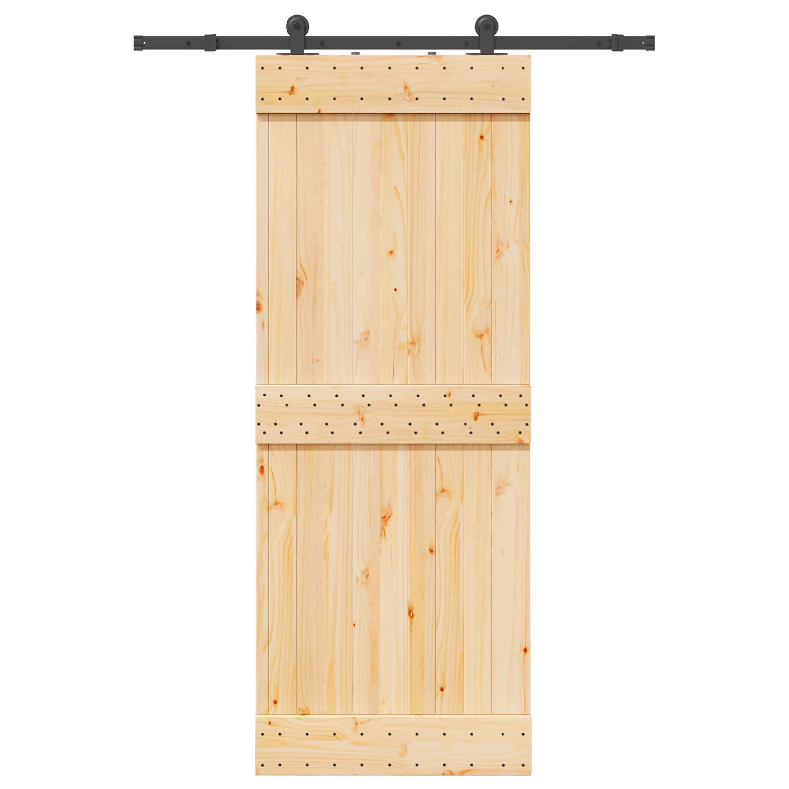 Klizna vrata NARVIK Prirodna i crna 80 x 210 cm (152,5 cm)