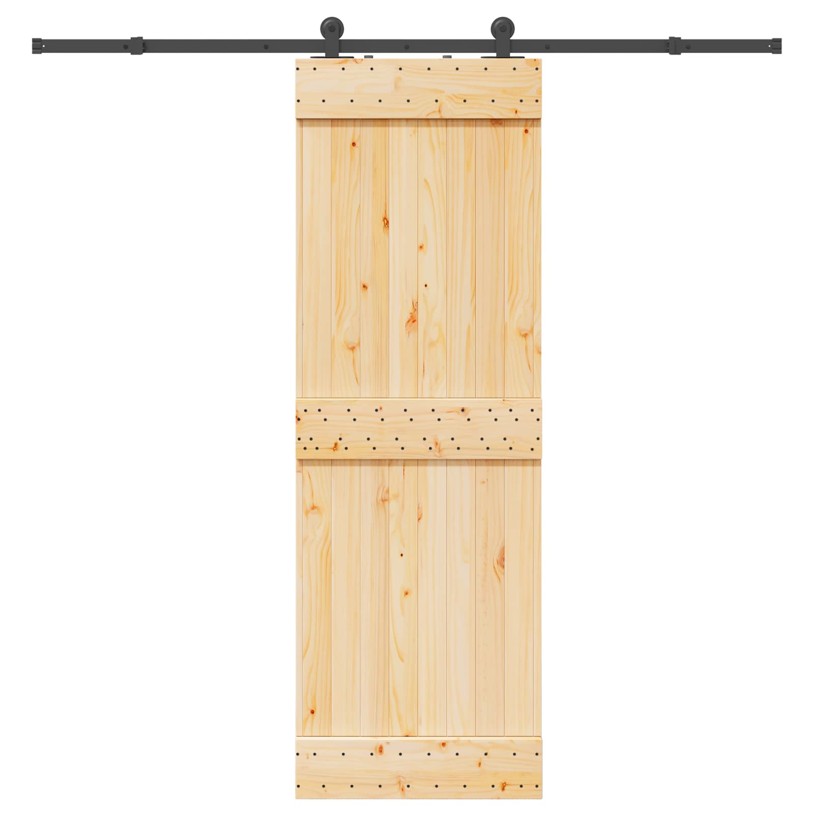 Klizna vrata NARVIK Prirodna i crna 70 x 210 cm (213,5 cm)