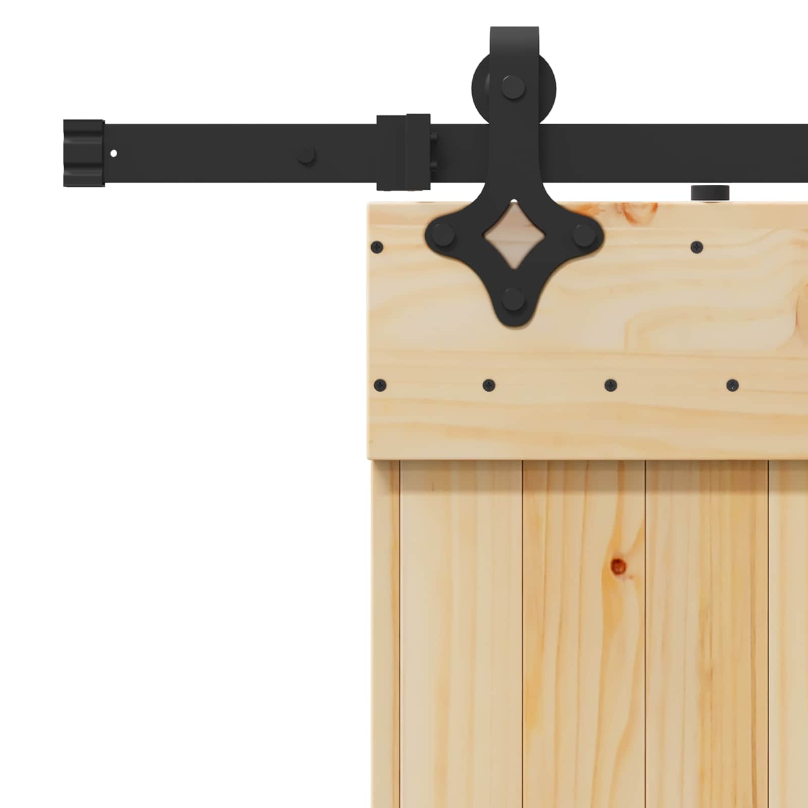 Klizna vrata NARVIK Prirodna i crna 70 x 210 cm (213,5 cm)