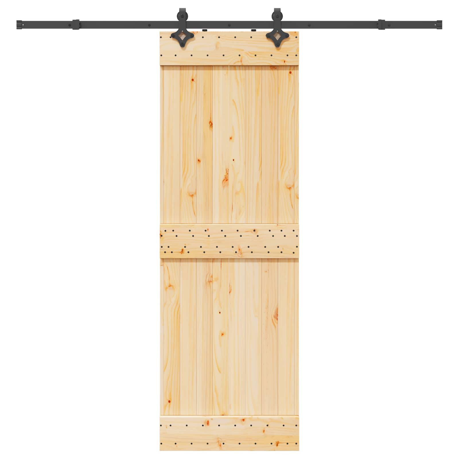 Klizna vrata NARVIK Prirodna i crna 70 x 210 cm (213,5 cm)