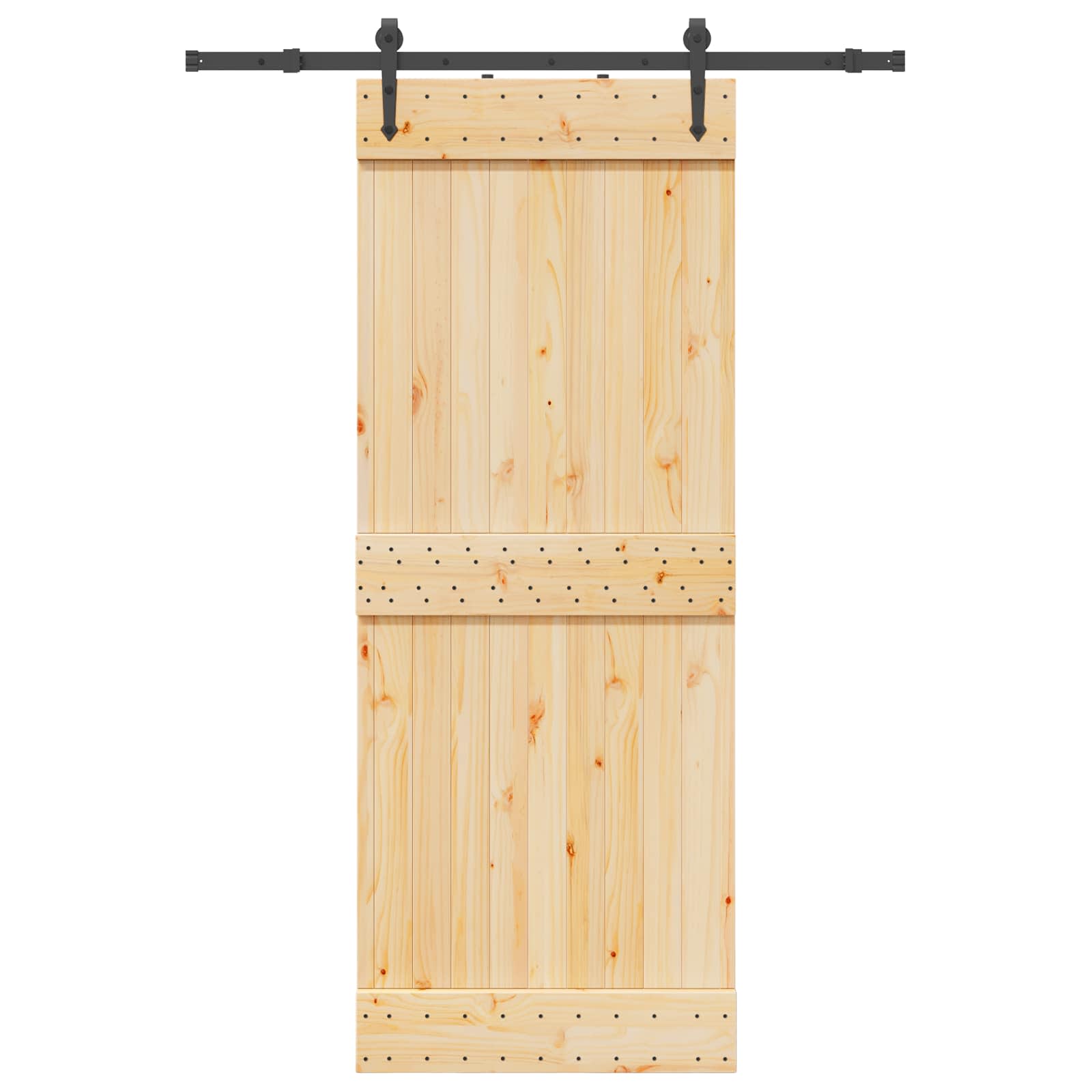Klizna vrata NARVIK Prirodna i crna 80 x 210 cm (152,5 cm)