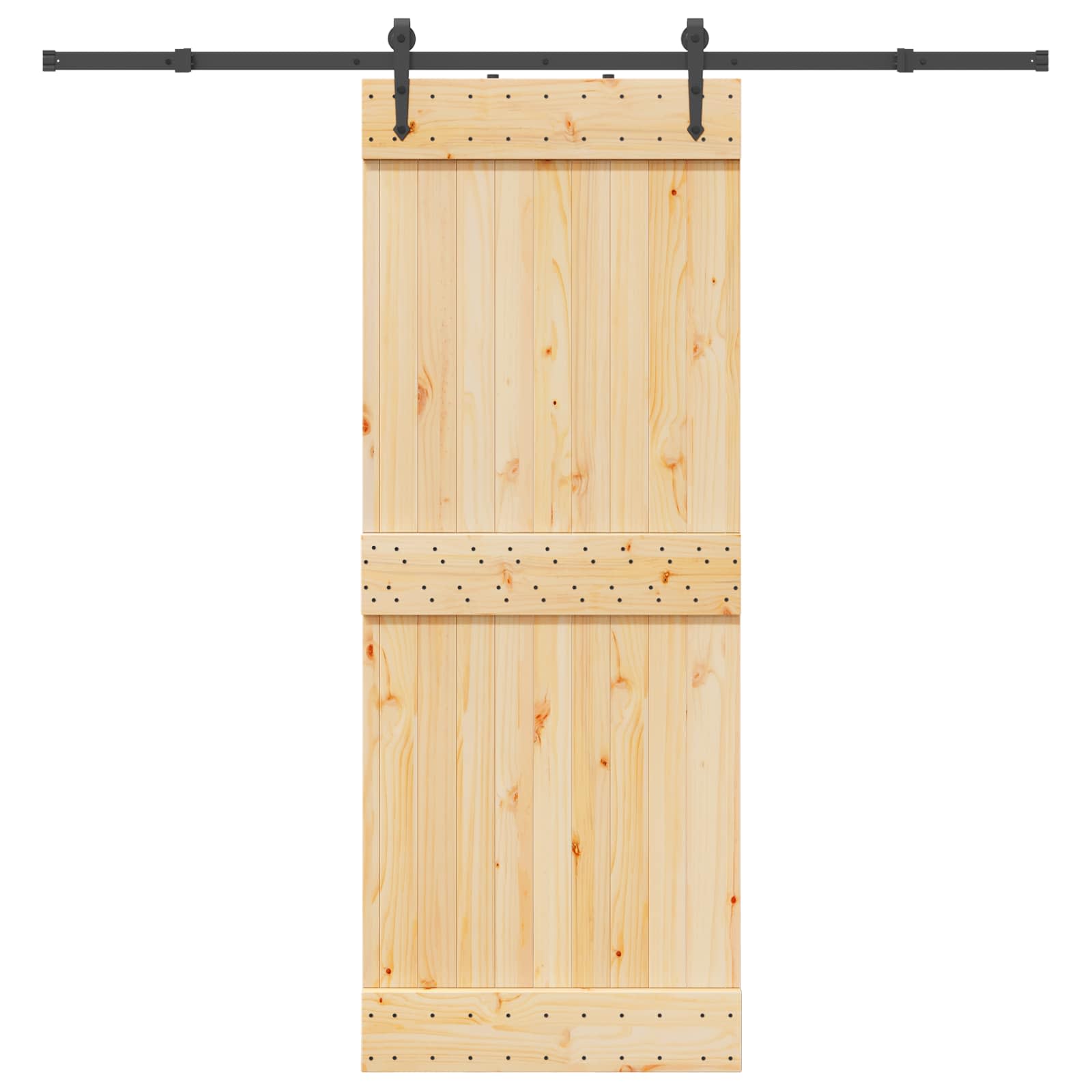 Klizna vrata NARVIK Prirodna i crna 80 x 210 cm (213,5 cm)