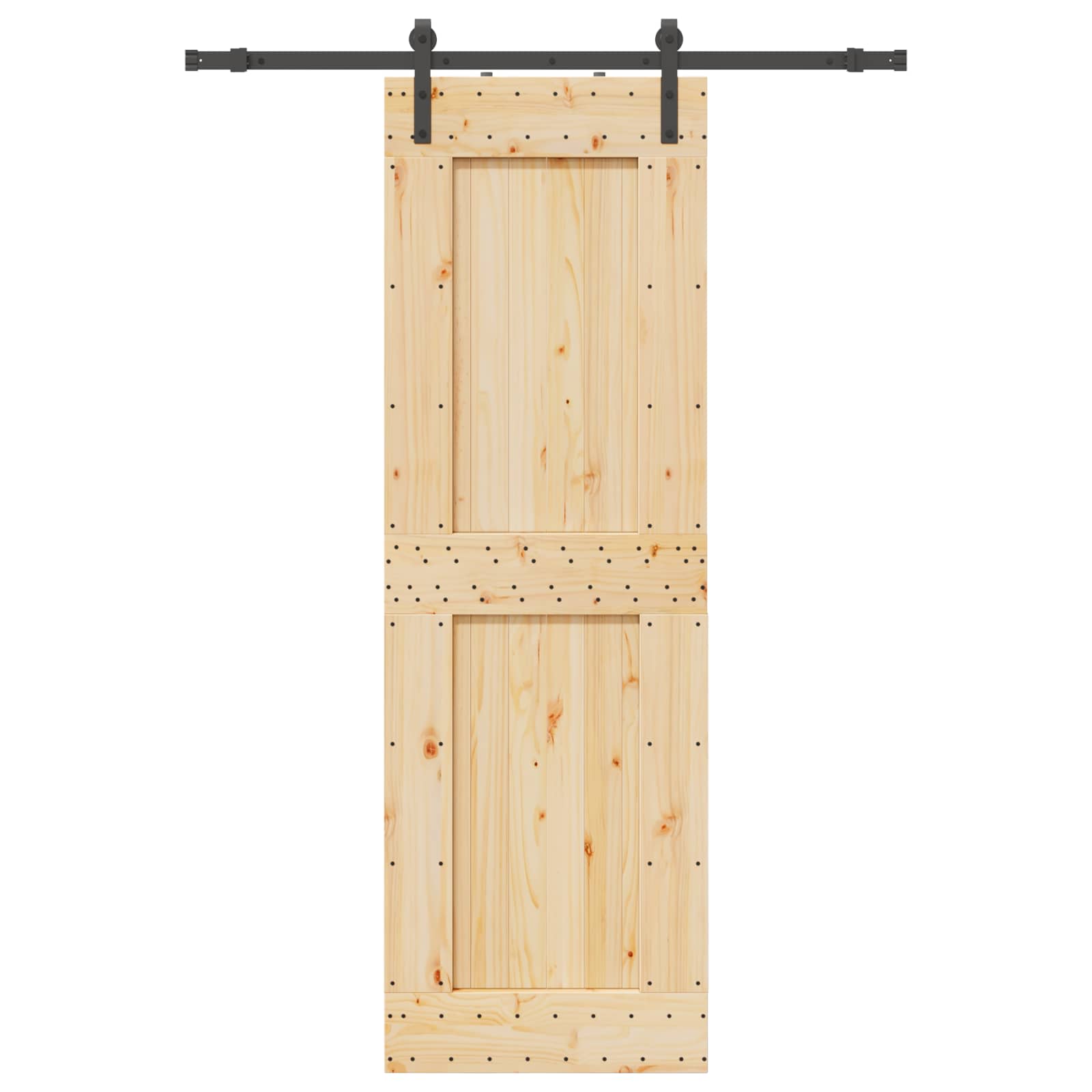 Klizna vrata NARVIK Prirodna i crna 70 x 210 cm (152,5 cm)